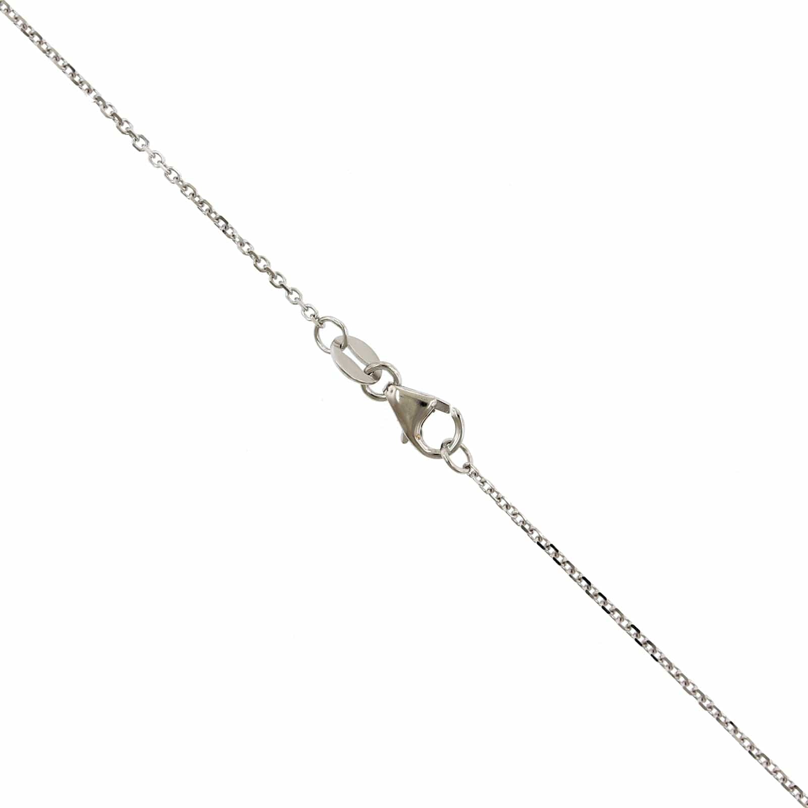 14K White Gold Diamond Bezel Necklace - Image 3