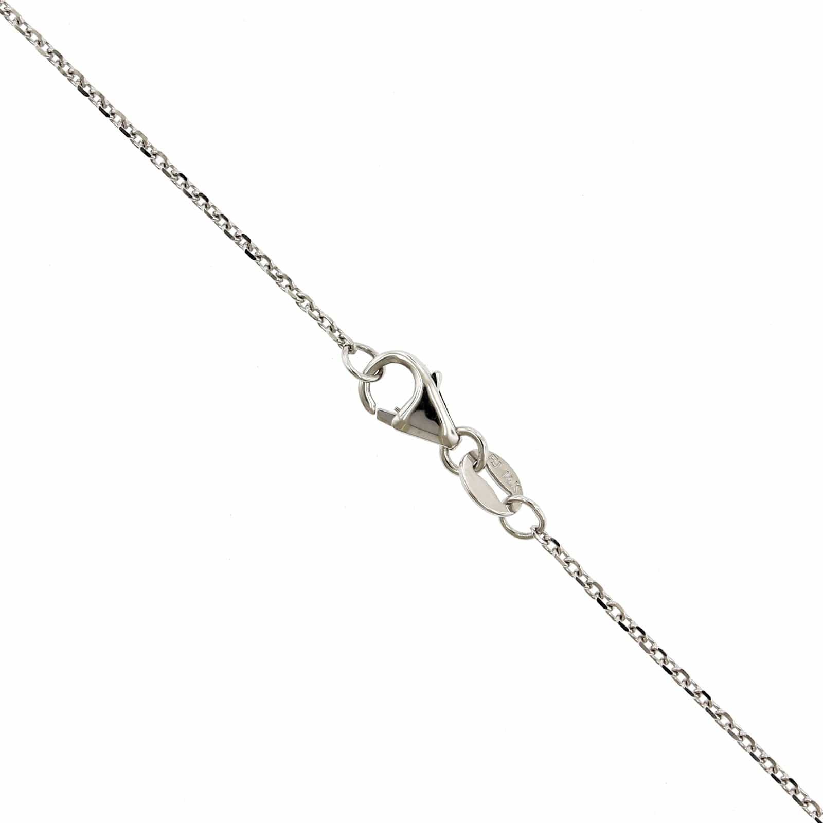 14K White Gold Diamond Bezel Necklace - Image 3