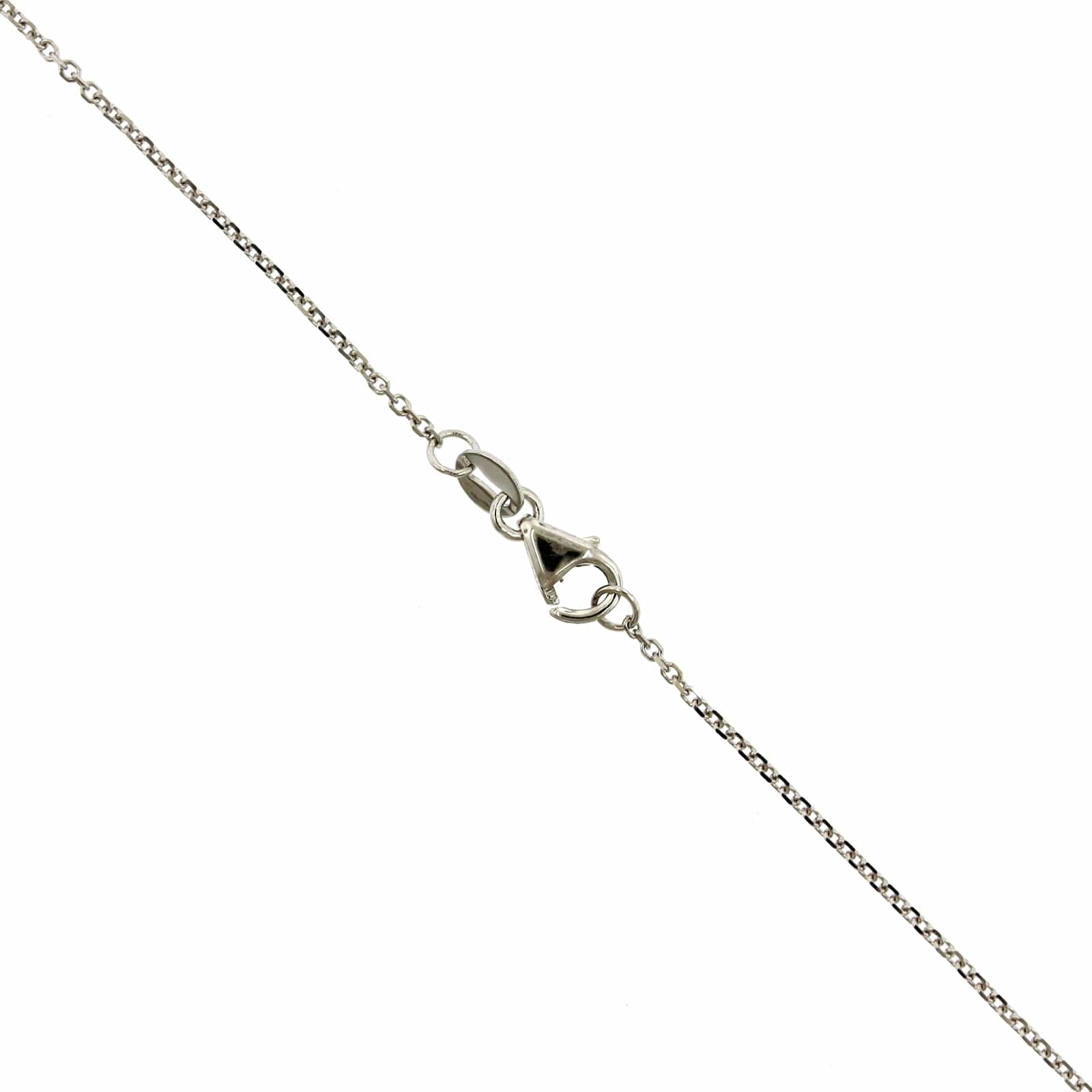 14K White Gold Diamond Bezel Necklace - Image 3