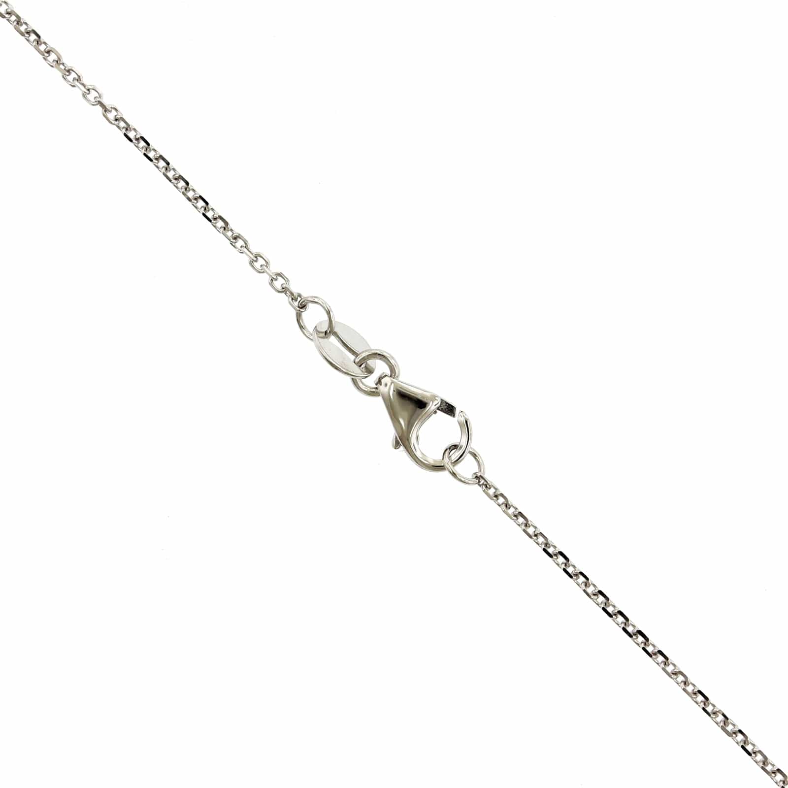 14K White Gold Diamond Bezel Necklace - Image 3