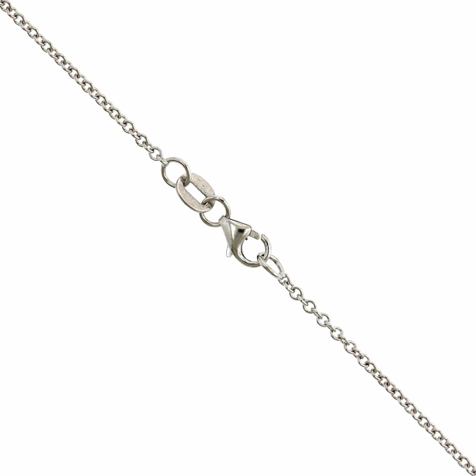 18K White Gold Round Diamond Halo Pendant - Image 3