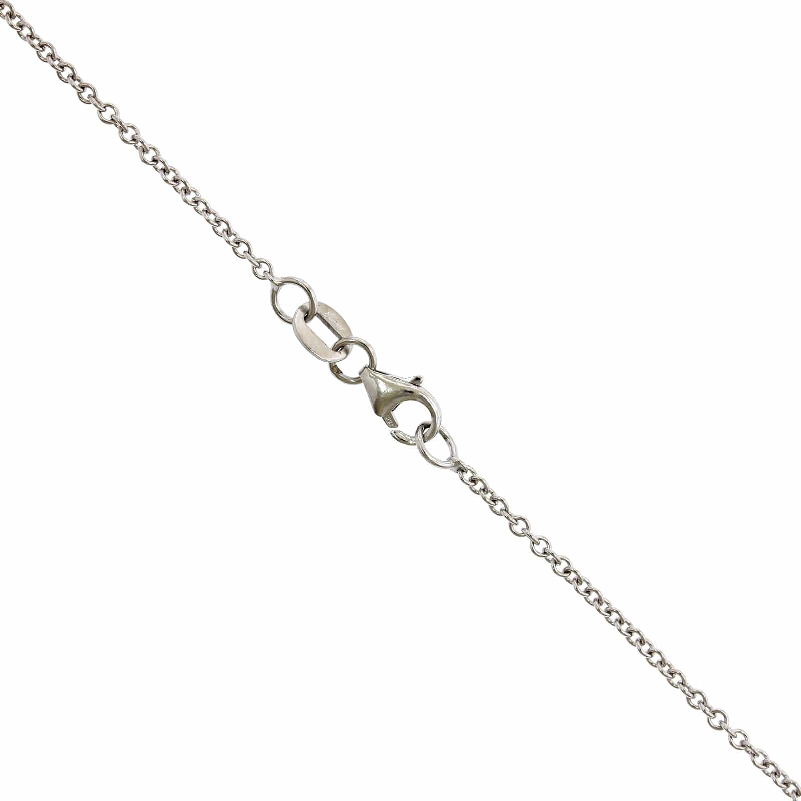 18K White Gold Round Diamond Halo Pendant - Image 3