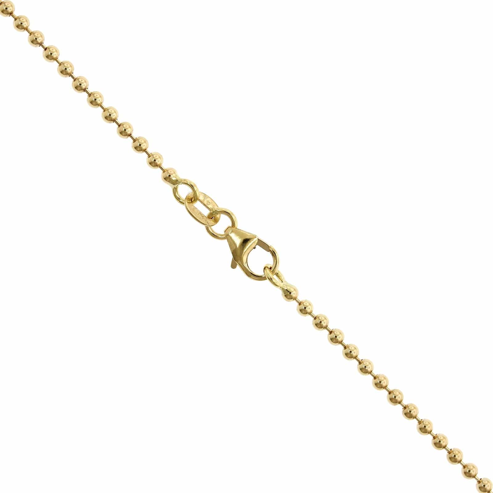 18K Yellow Gold Bezel Set Diamond Cross Pendant Necklace - Image 3