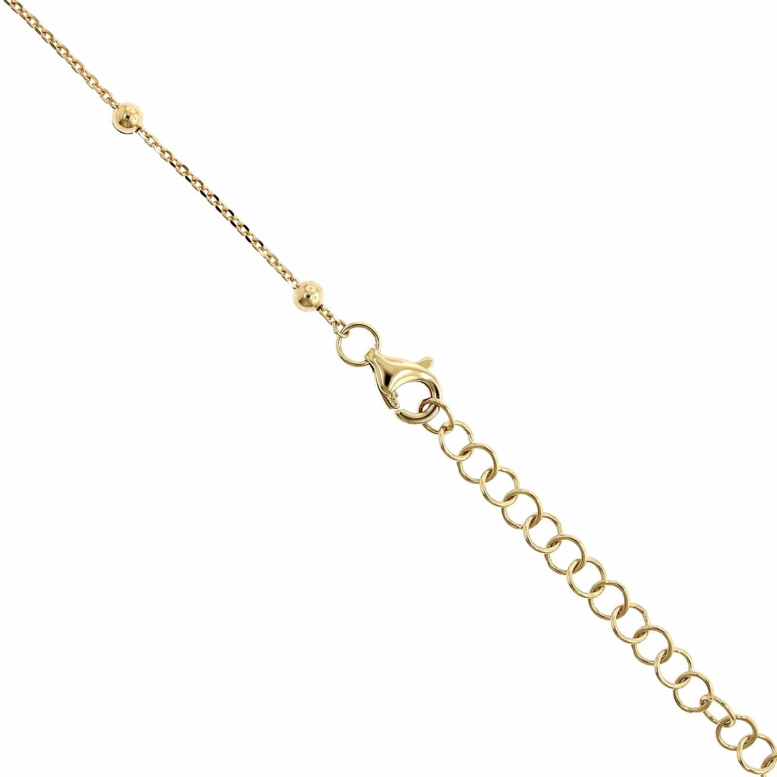 14K Yellow Gold Diamond Cross Pendant - Image 3