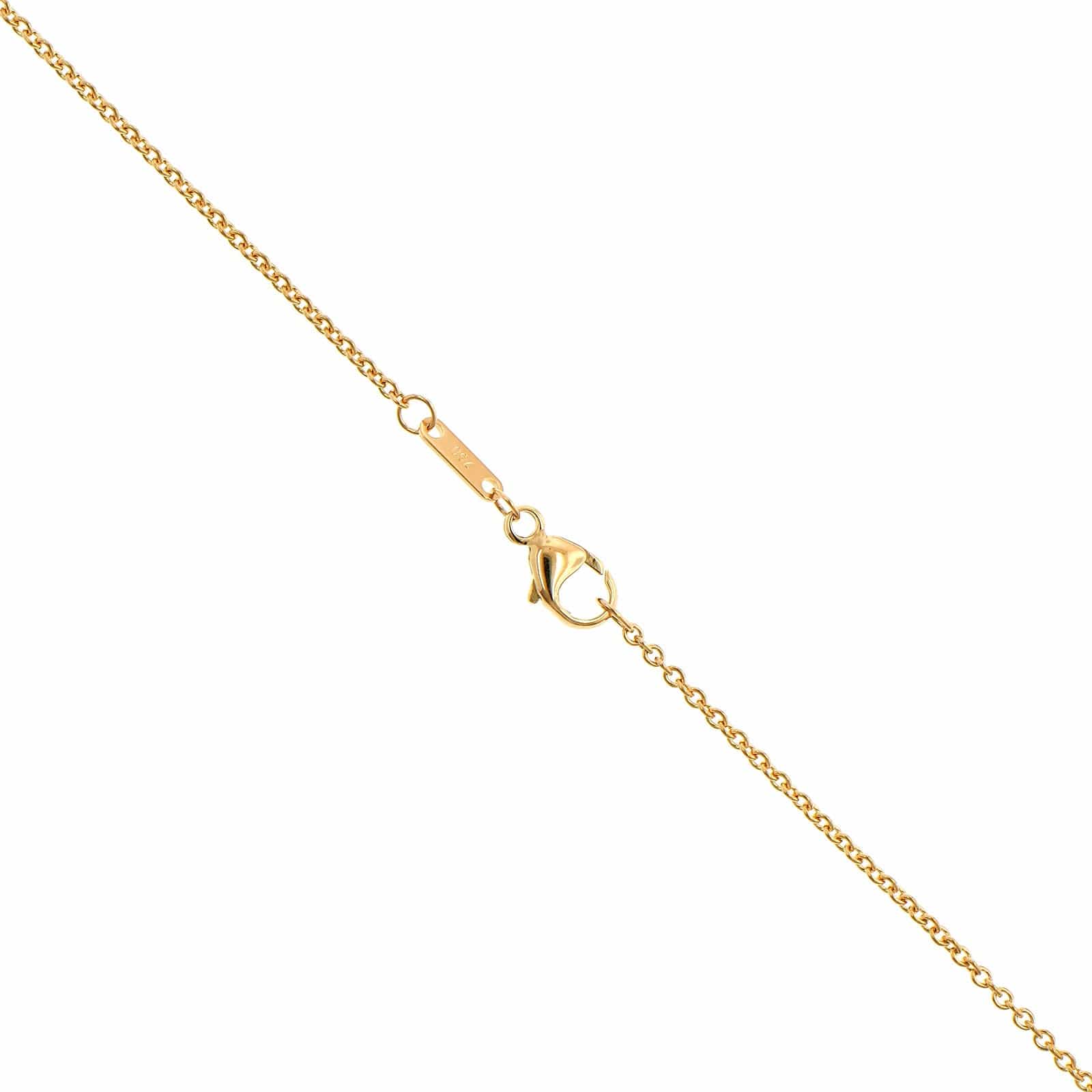 18K Yellow Gold Diamond Cross Pendant Necklace - Image 3