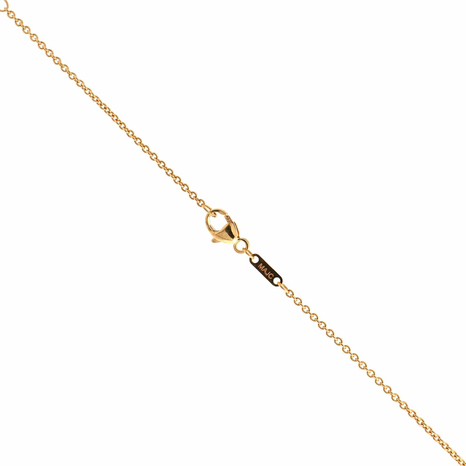 18K Yellow Gold Diamond Cross Pendant 16-18" Necklace - Image 3