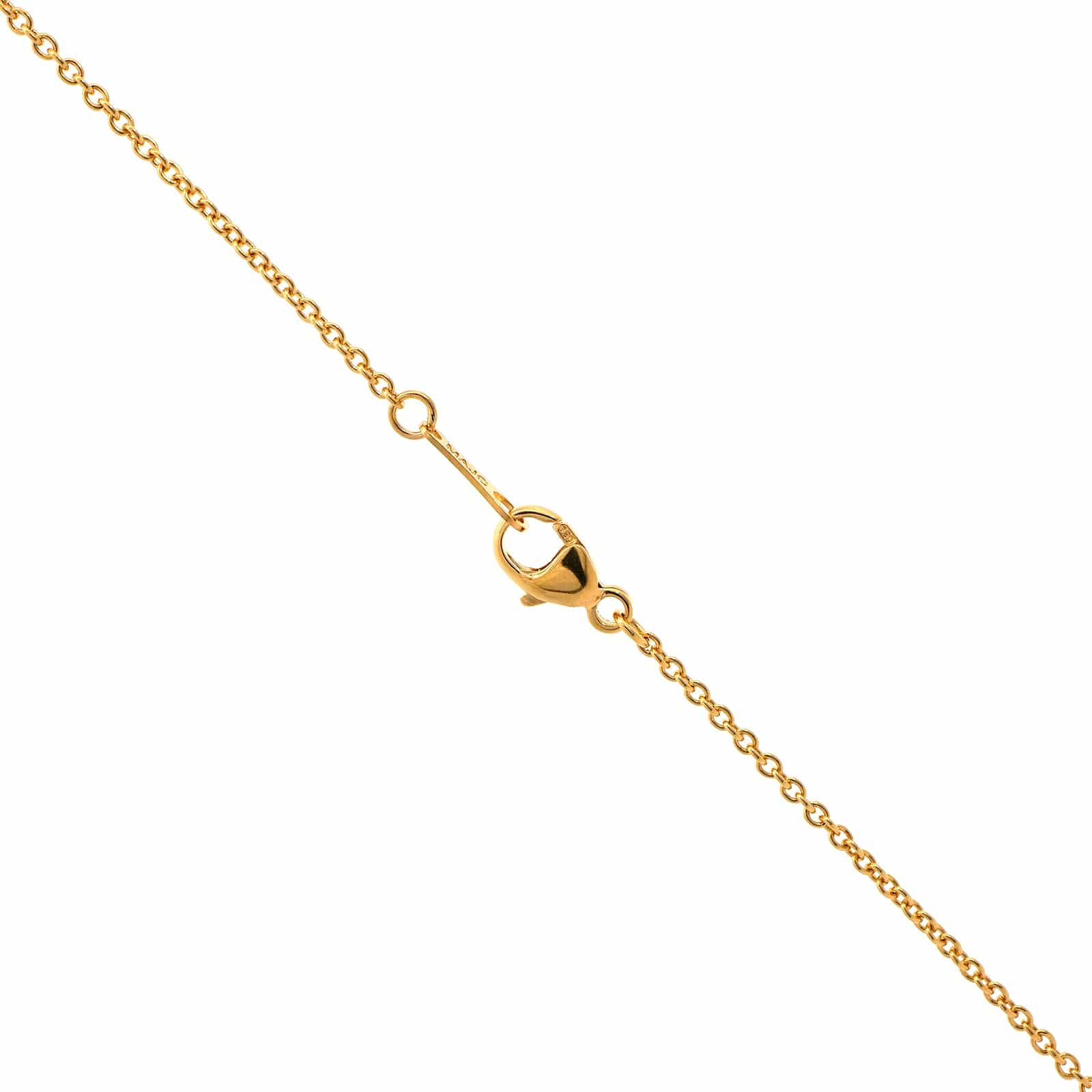 18K Yellow Gold Diamond Cross Pendant Necklace - Image 3