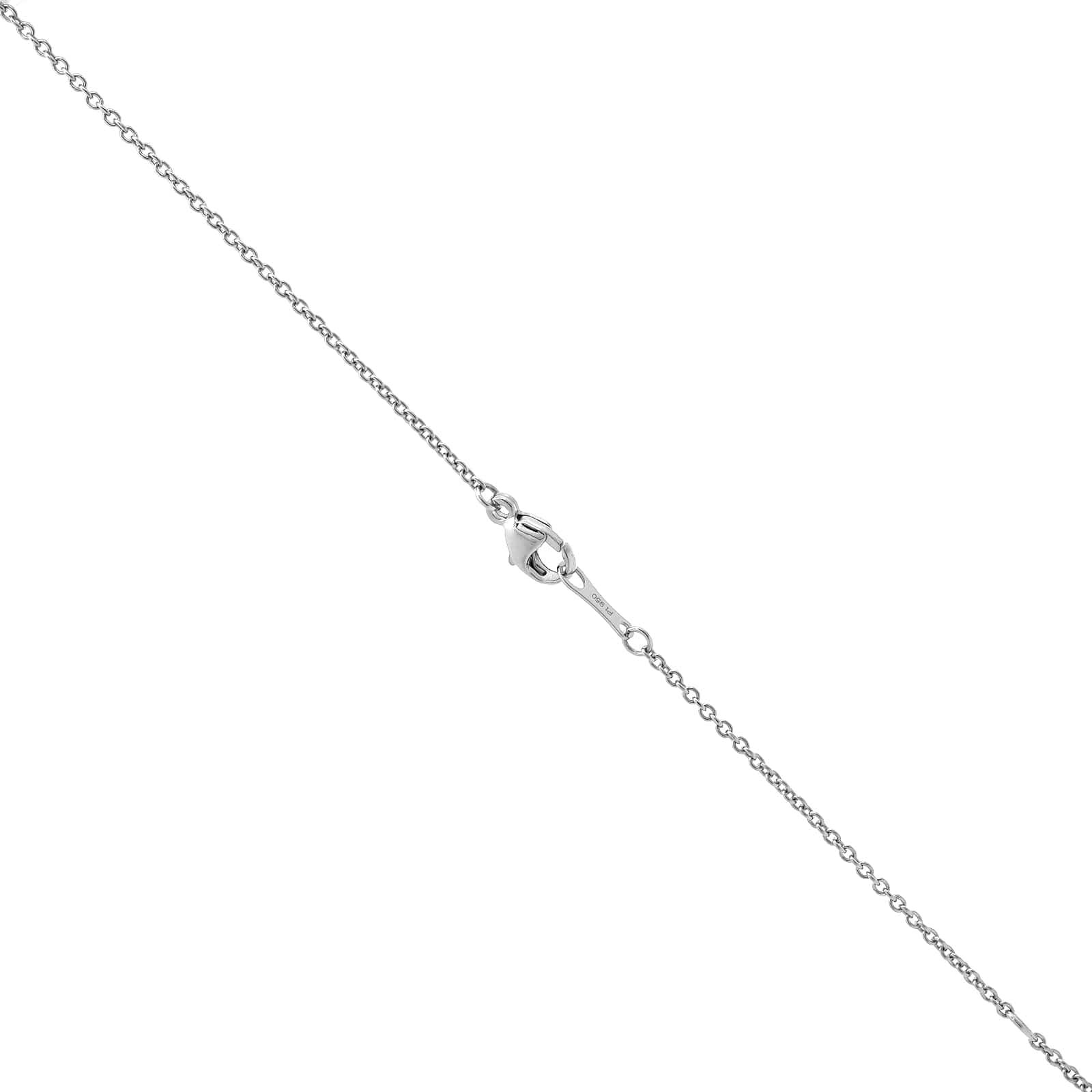 Platinum Diamond Cross Pendant Necklace - Image 3