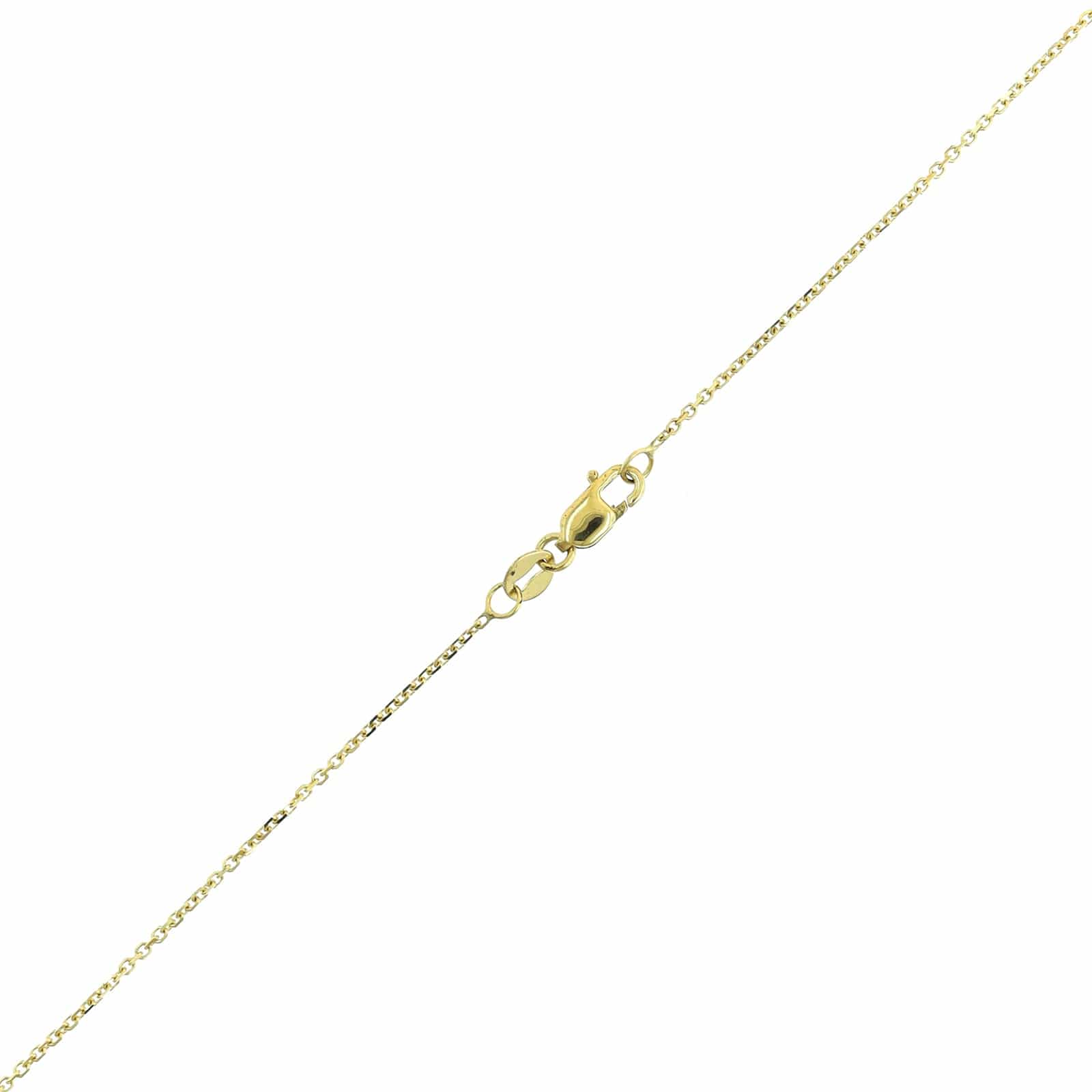 18K Yellow Gold Black Enamel and Diamond Cross Necklace - Image 3