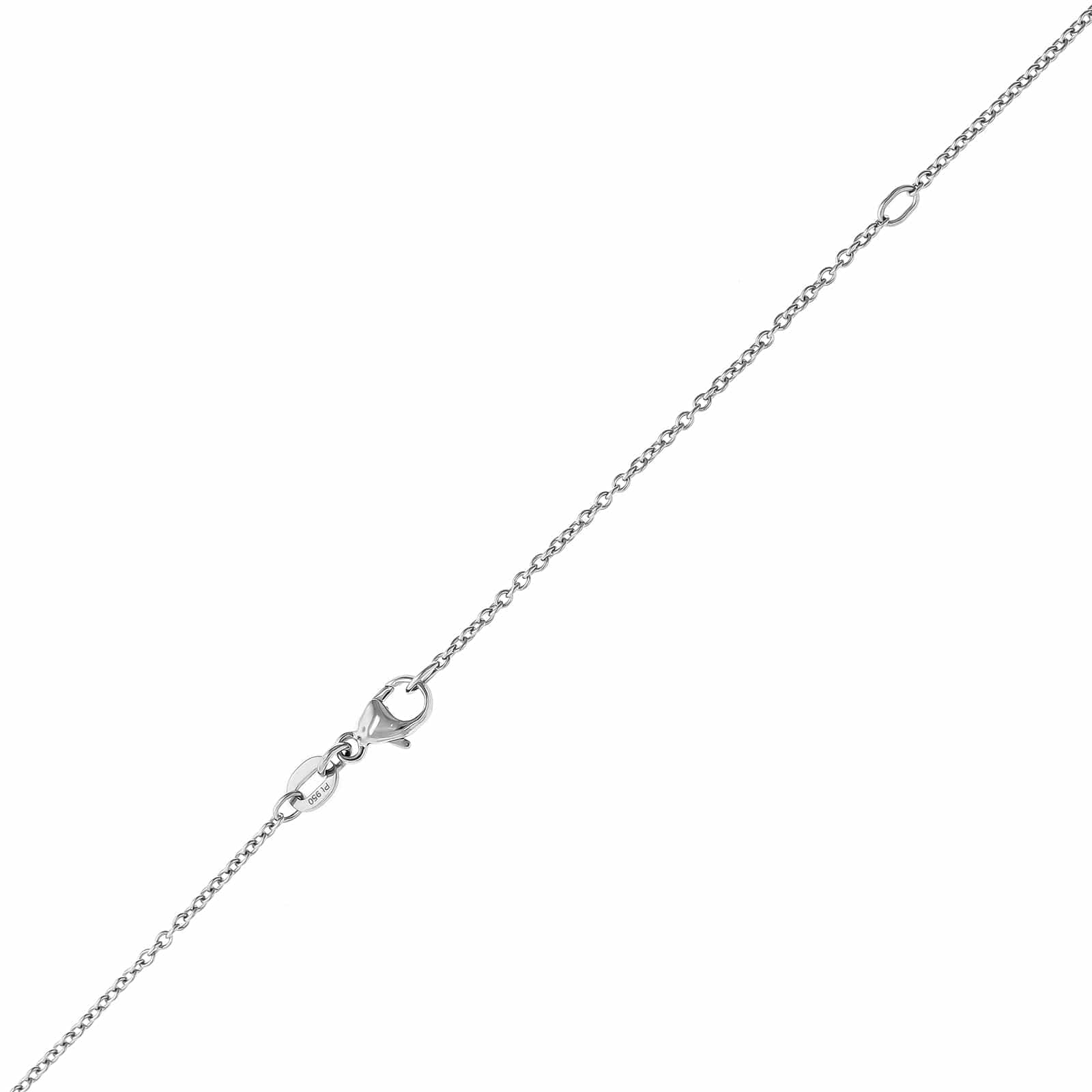 Platinum Round Diamond Cross Pendant Necklace - Image 3