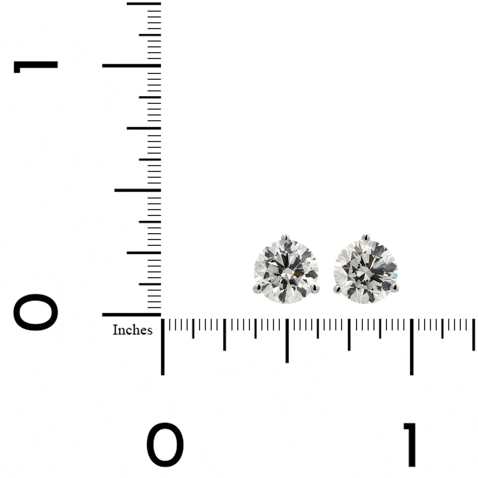 14K White Gold 2.40CTW Diamond Stud Earrings - Image 2