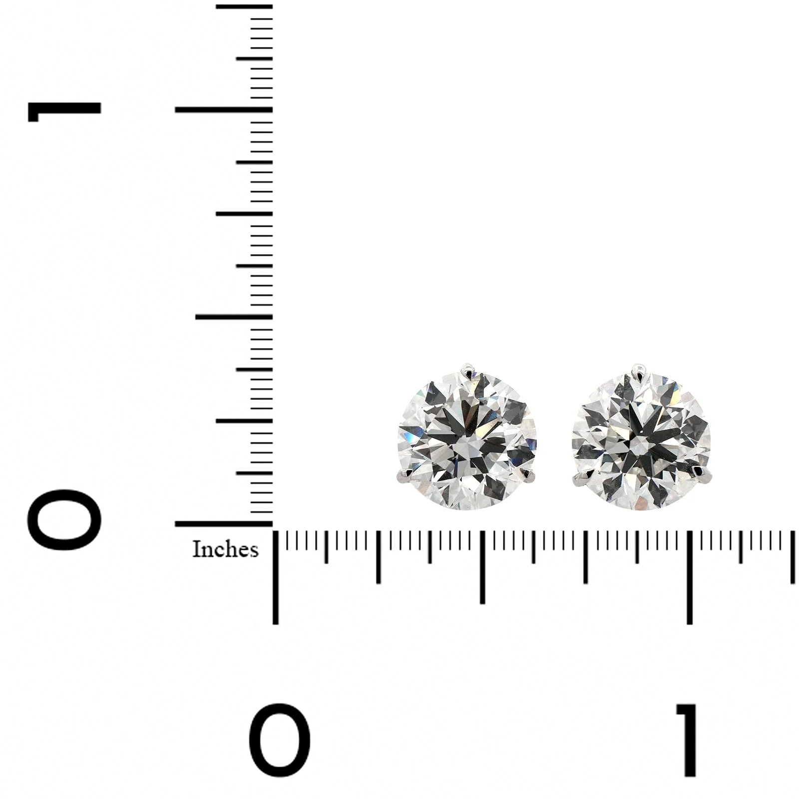14K White Gold 5.29CTW Diamond Stud Earrings - Image 2