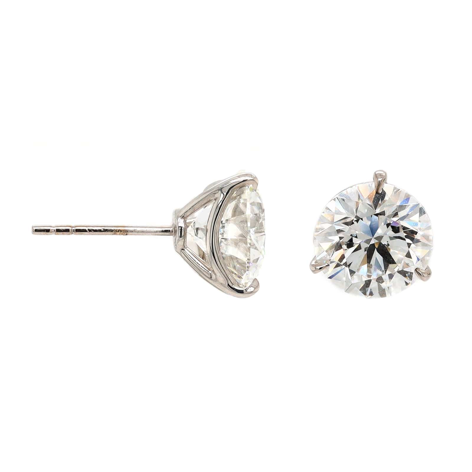 18K White Gold 6CTW Diamond Stud Earrings