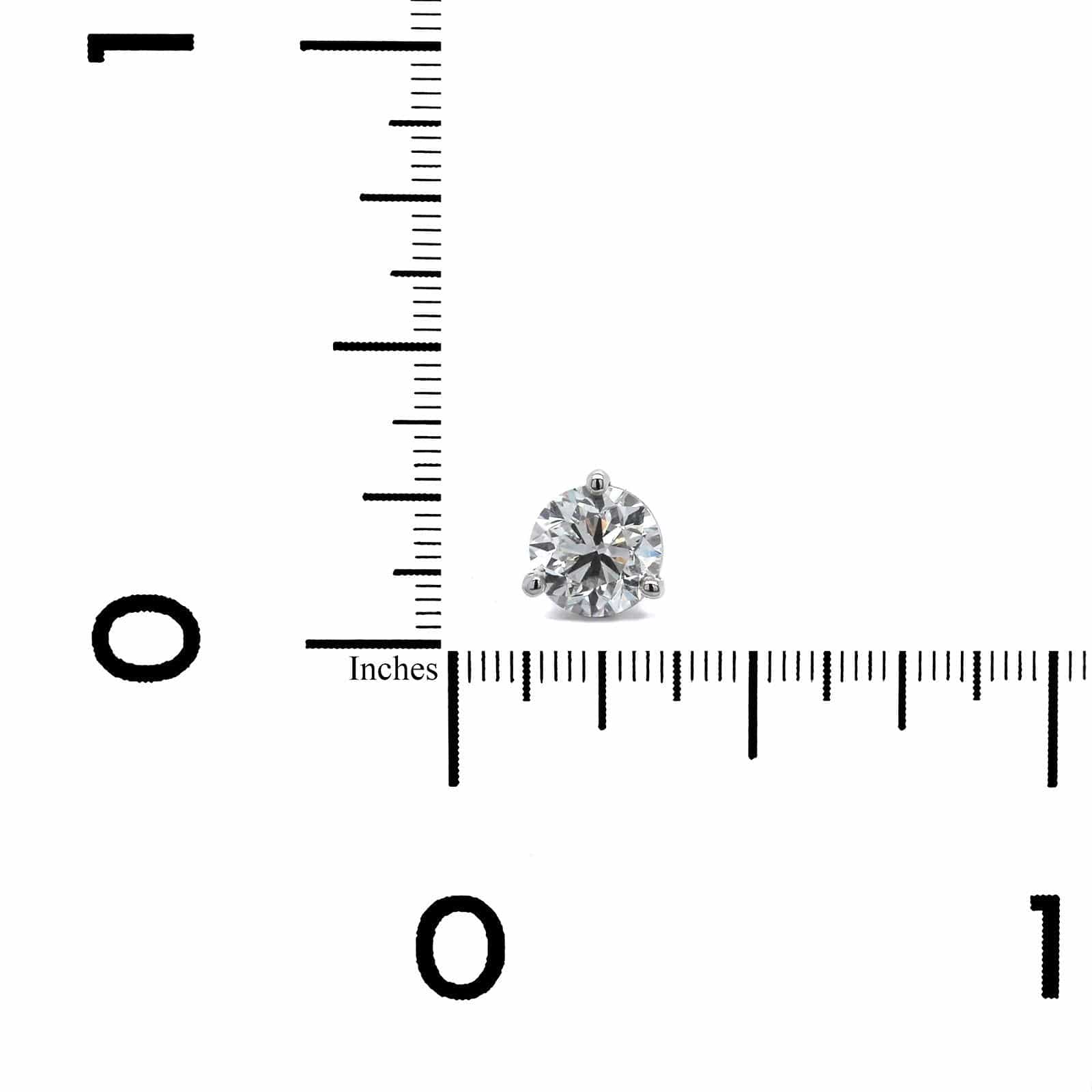 14K White Gold 1.50CTW Diamond Stud Earrings - Image 3