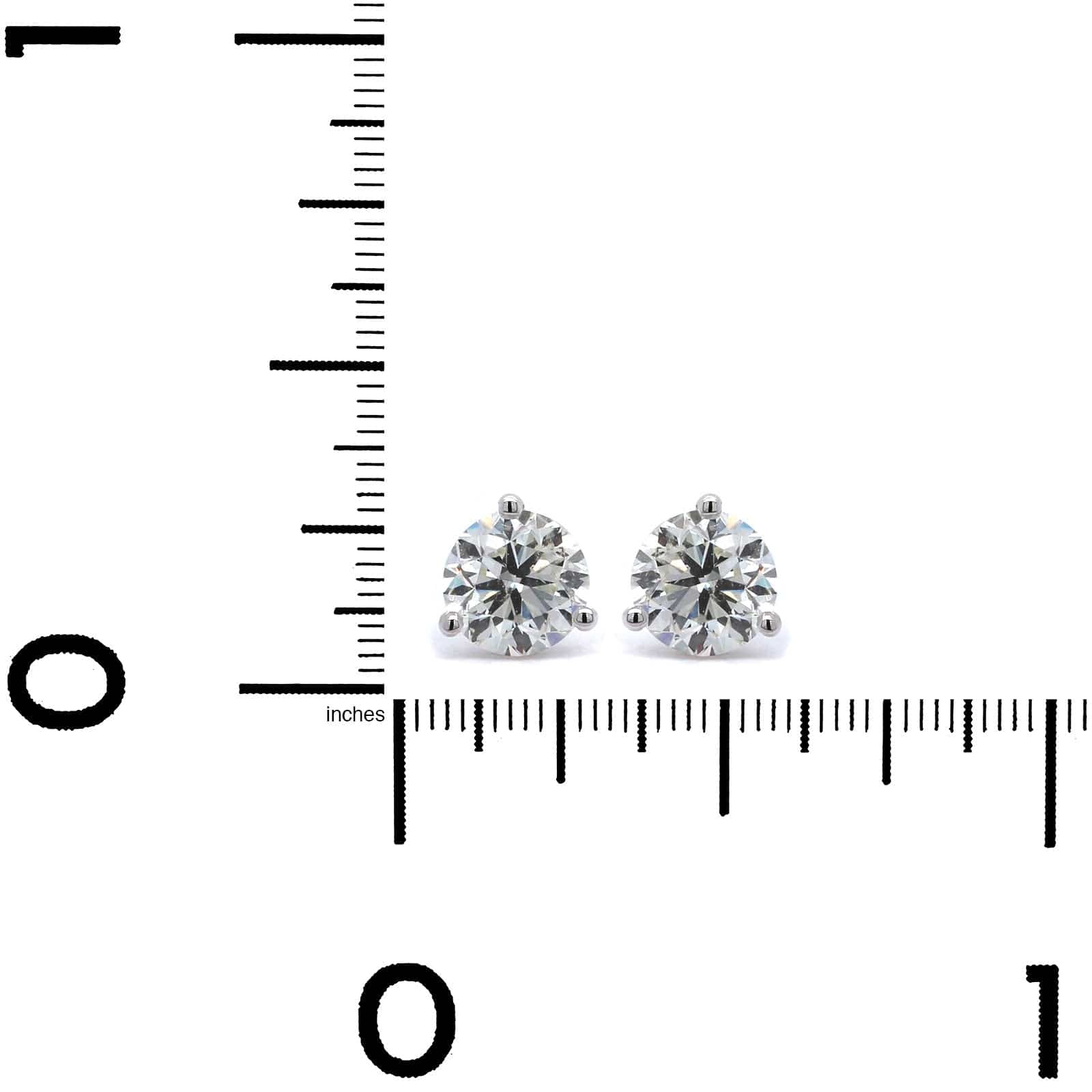 14K White Gold 1.63CTW Diamond Stud Earrings - Image 3
