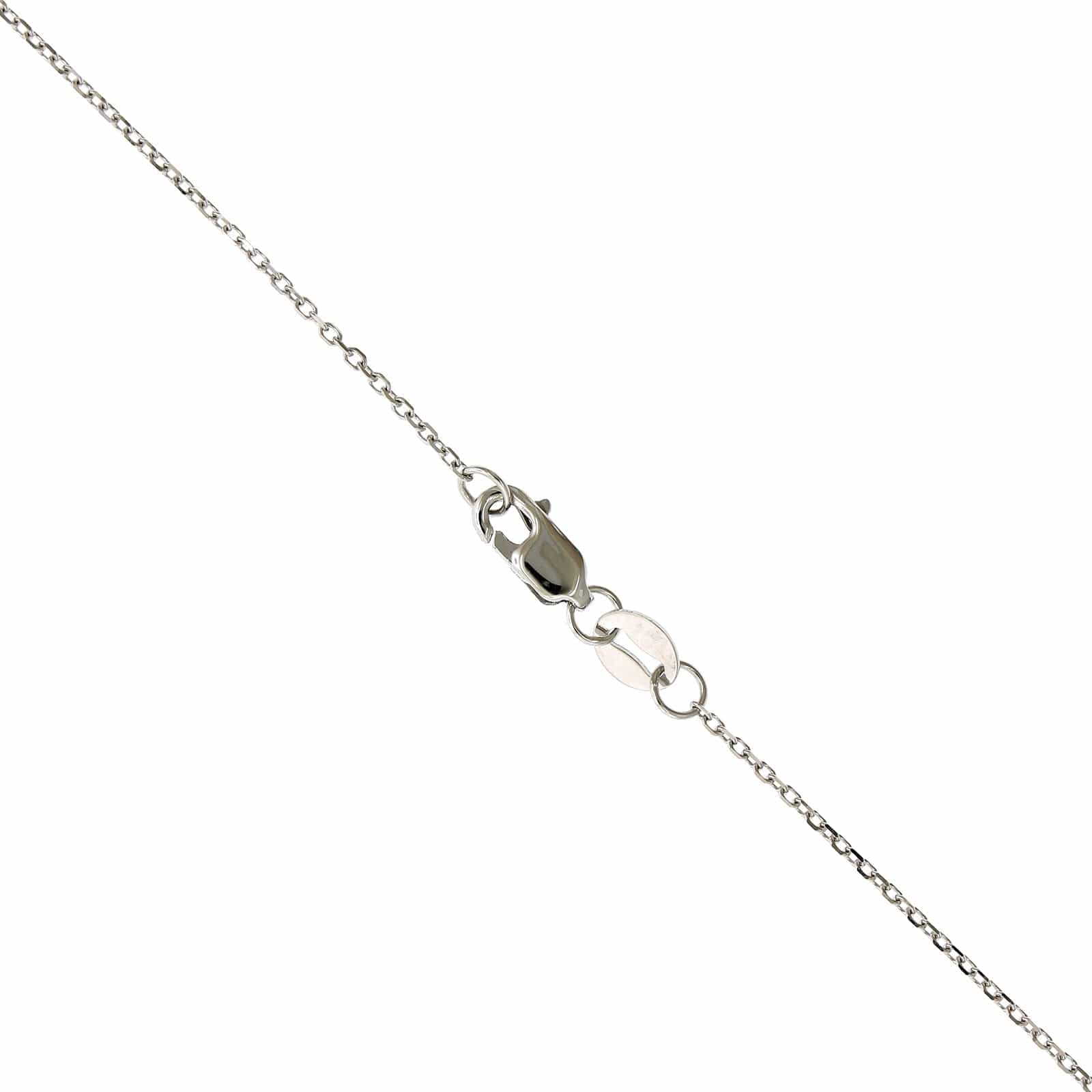 14K White Gold Emerald Cut Emerald Diamond Halo Pendant - Image 3