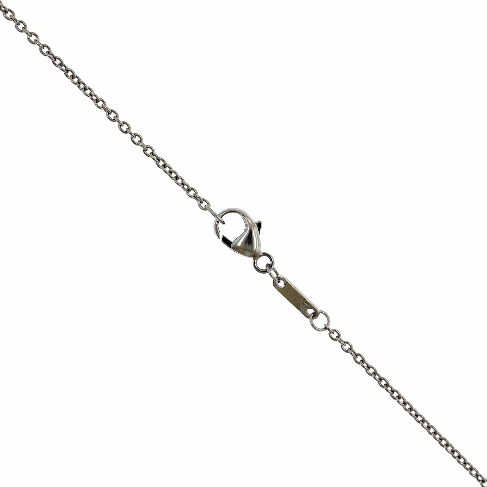 Platinum Oval Emerald Diamond Halo Pendant - Image 3