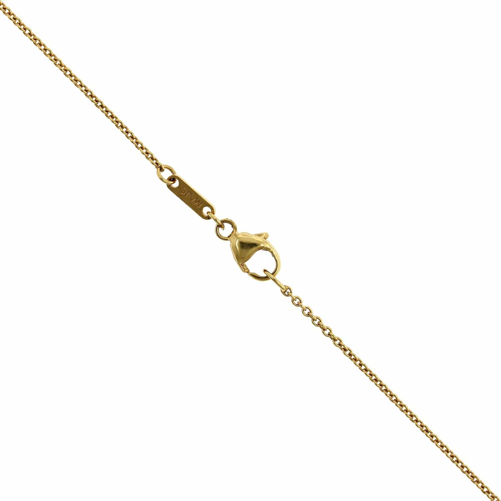 18K Yellow Gold Pear Shape Emerald Pendant - Image 3