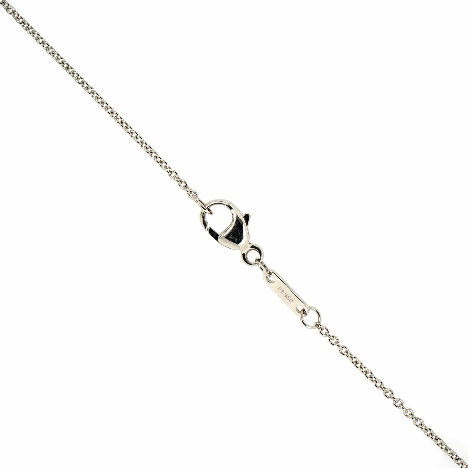 Platinum & 18K Yellow Gold Necklace with a Diamond & Emerald Pendant - Image 3