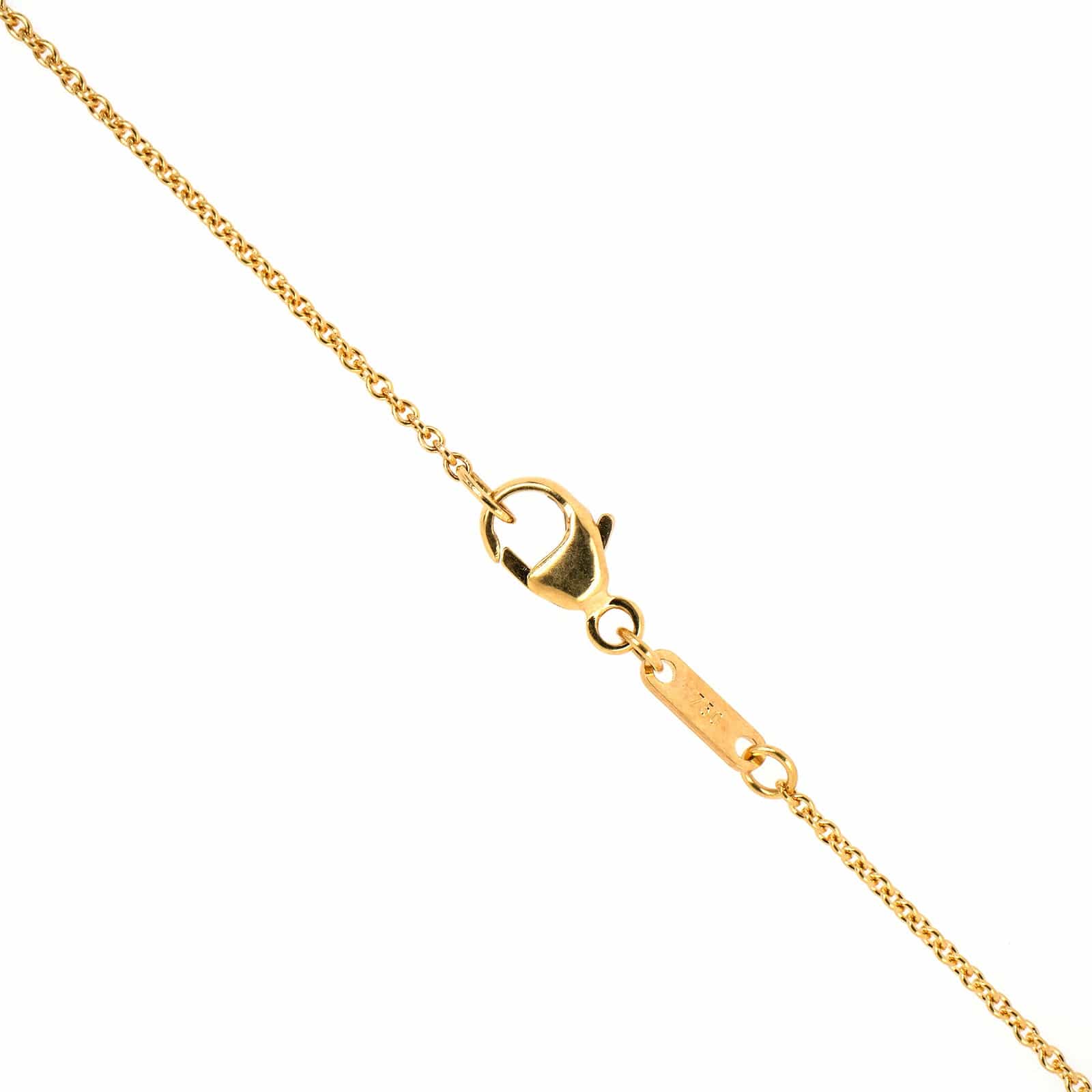 18K Yellow Gold & Platinum Diamond & Emerald Pendant Necklace - Image 3
