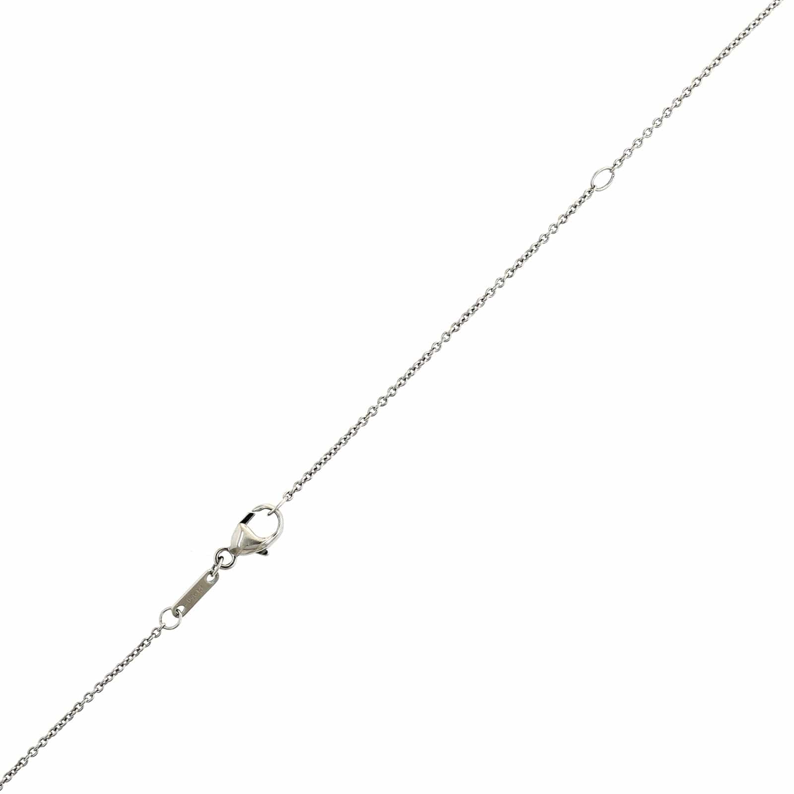 Platinum & 18K Yellow Gold Necklace with a Diamond & Emerald Pendant - Image 3
