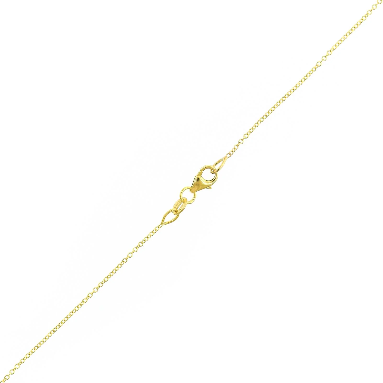 18K Yellow Gold Round Emerald and Diamond Halo Necklace - Image 3