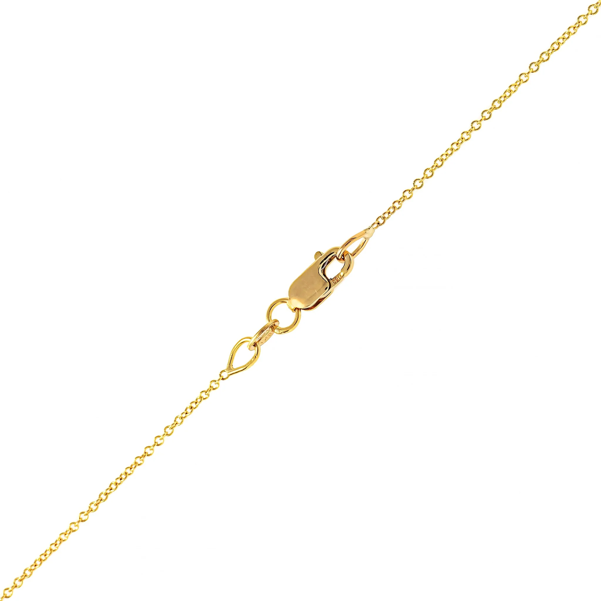 18K Yellow Gold Emerald and Diamond Halo Necklace - Image 3