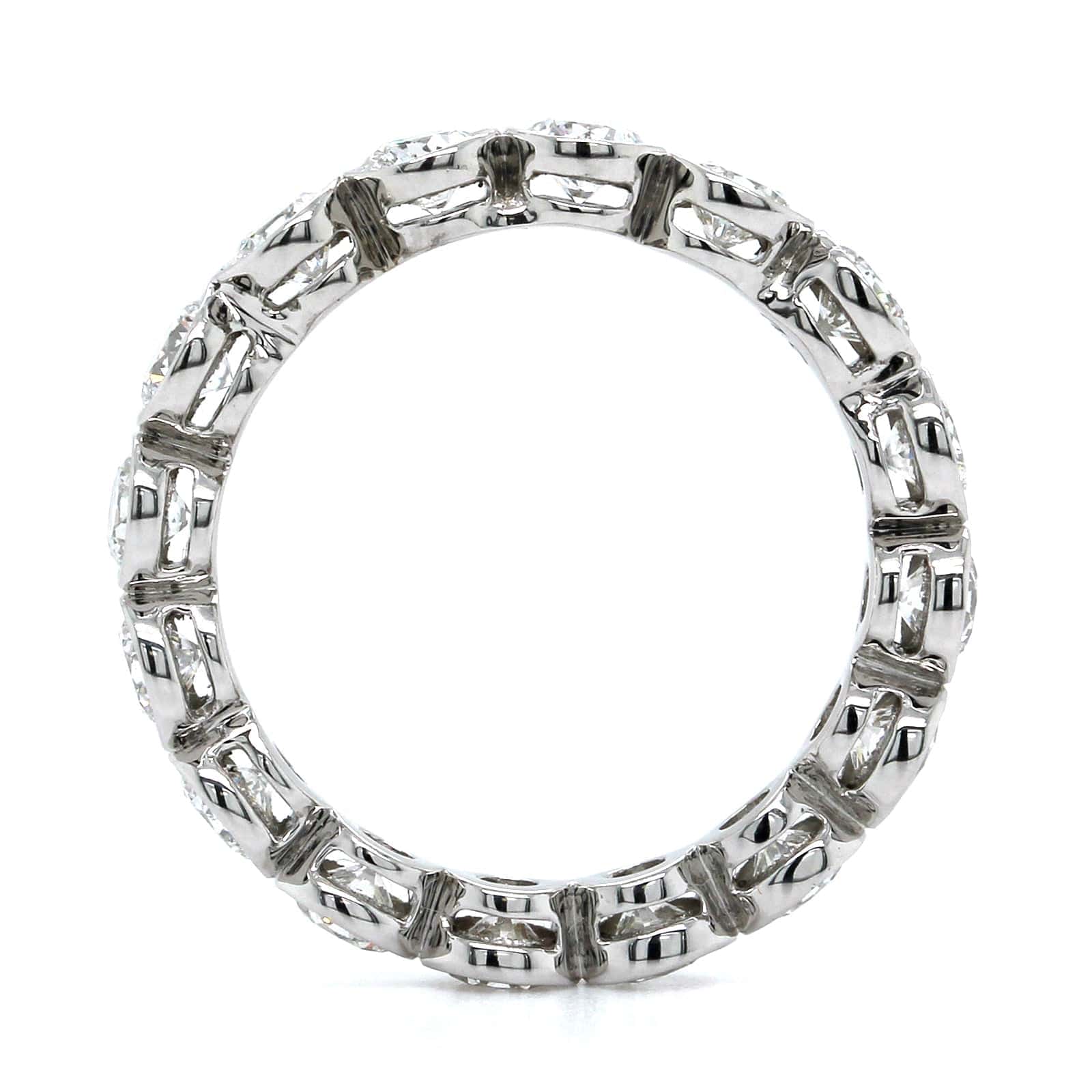 Platinum Bezel Set Round Diamond Eternity Band - Image 3