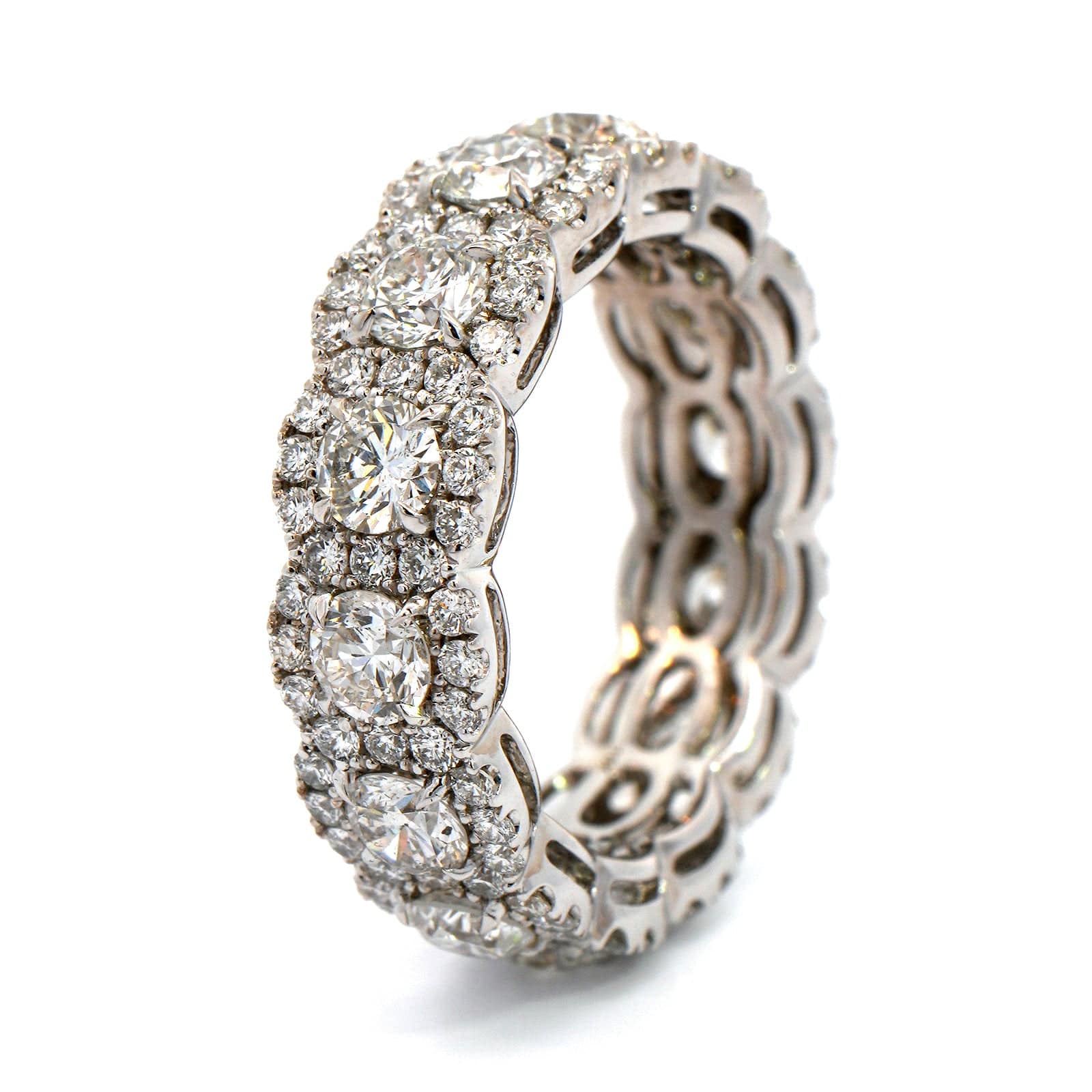 Platinum Round Diamond Eternity Band - Image 2
