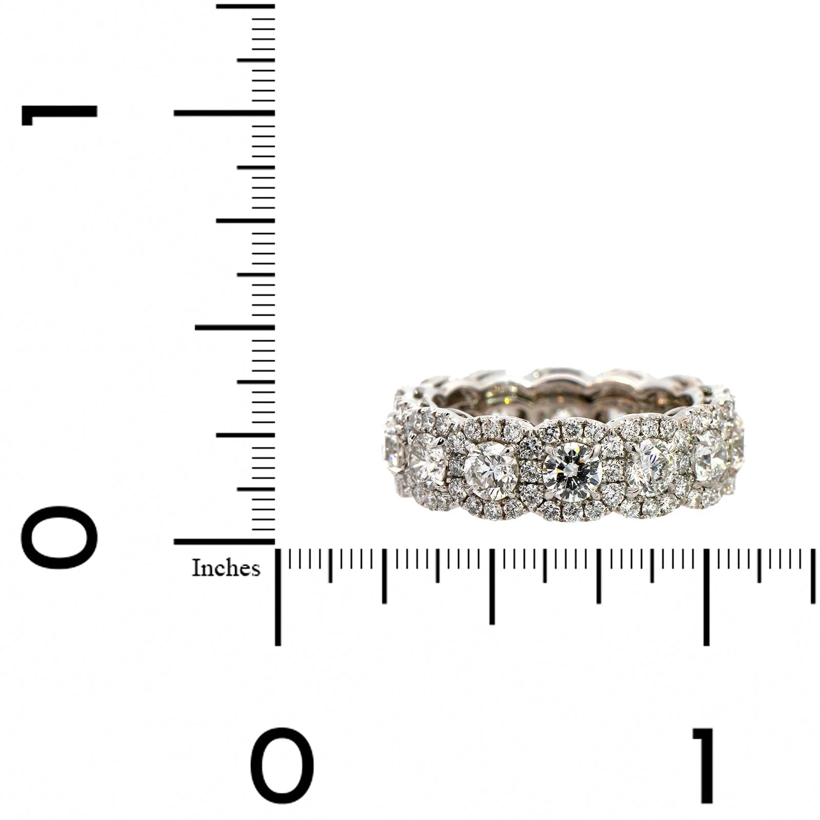 Platinum Round Diamond Eternity Band - Image 4