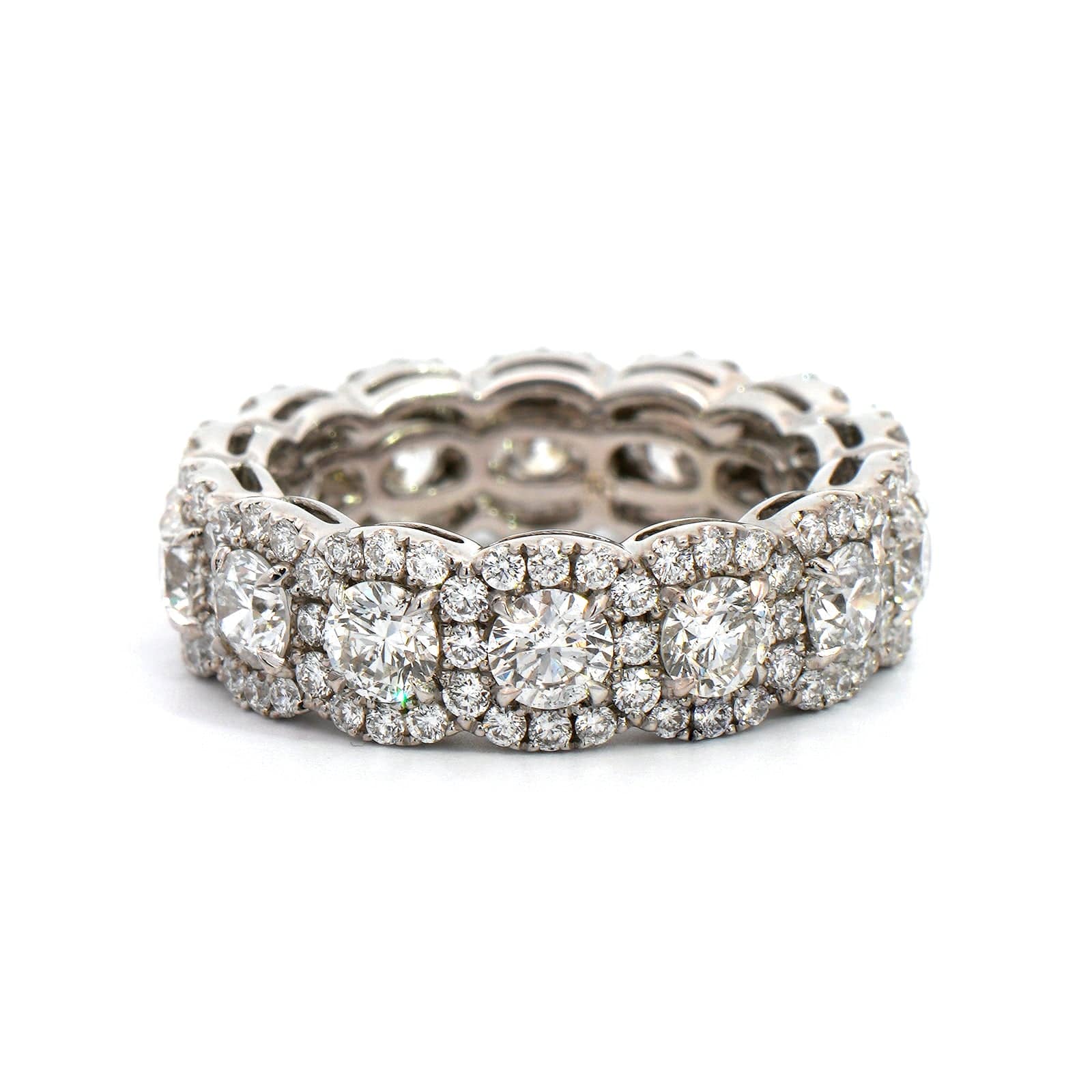 Platinum Round Diamond Eternity Band - Image 5