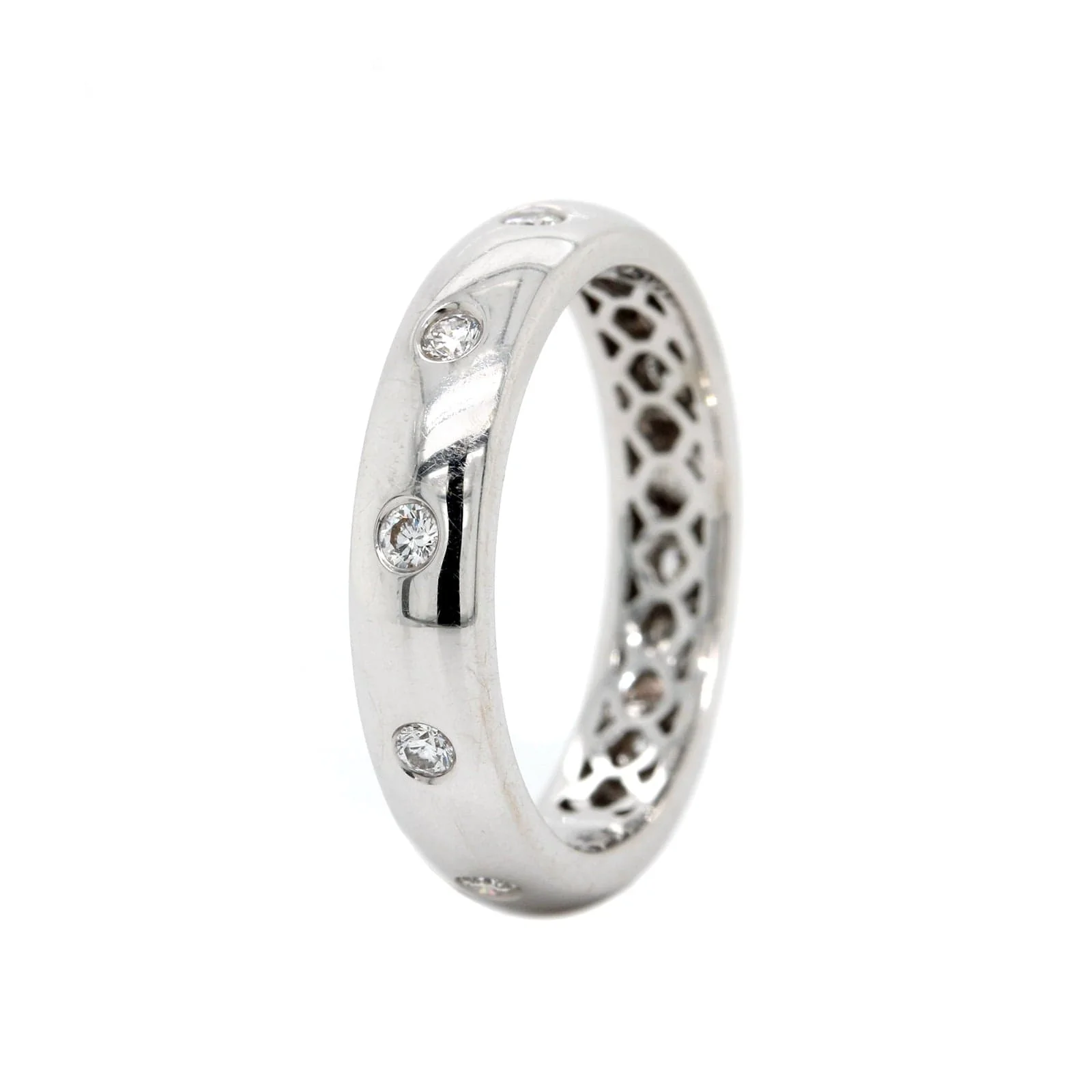 18K White Gold 4mm Diamond Eternity Band - Image 2