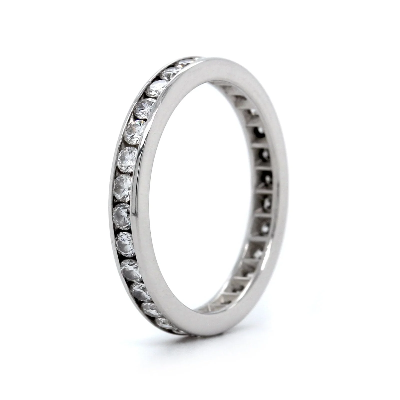 Platinum Channel Set Diamond Band - Image 2