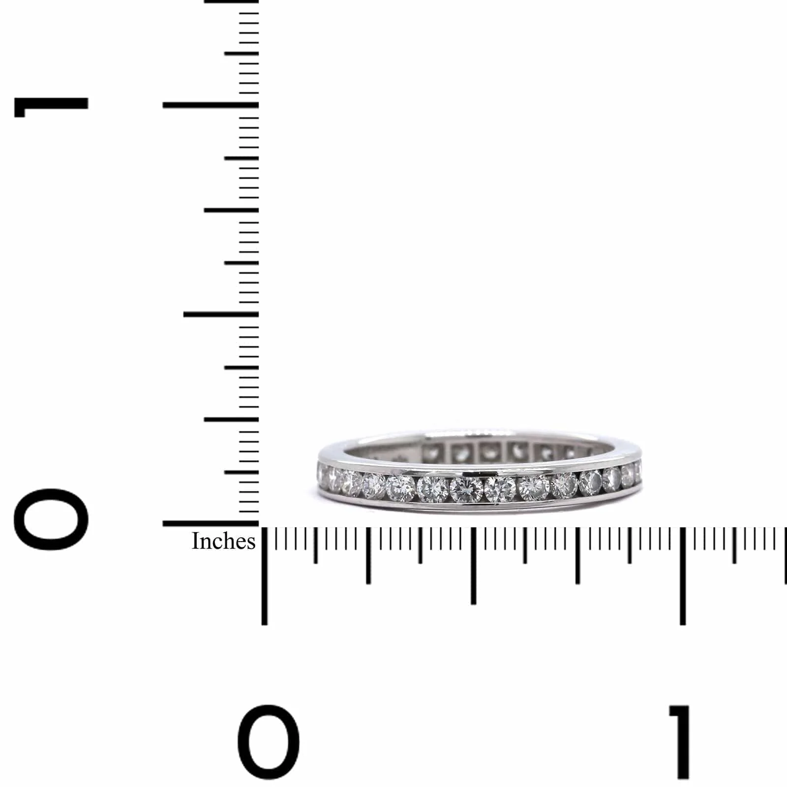 Platinum Channel Set Diamond Band - Image 3