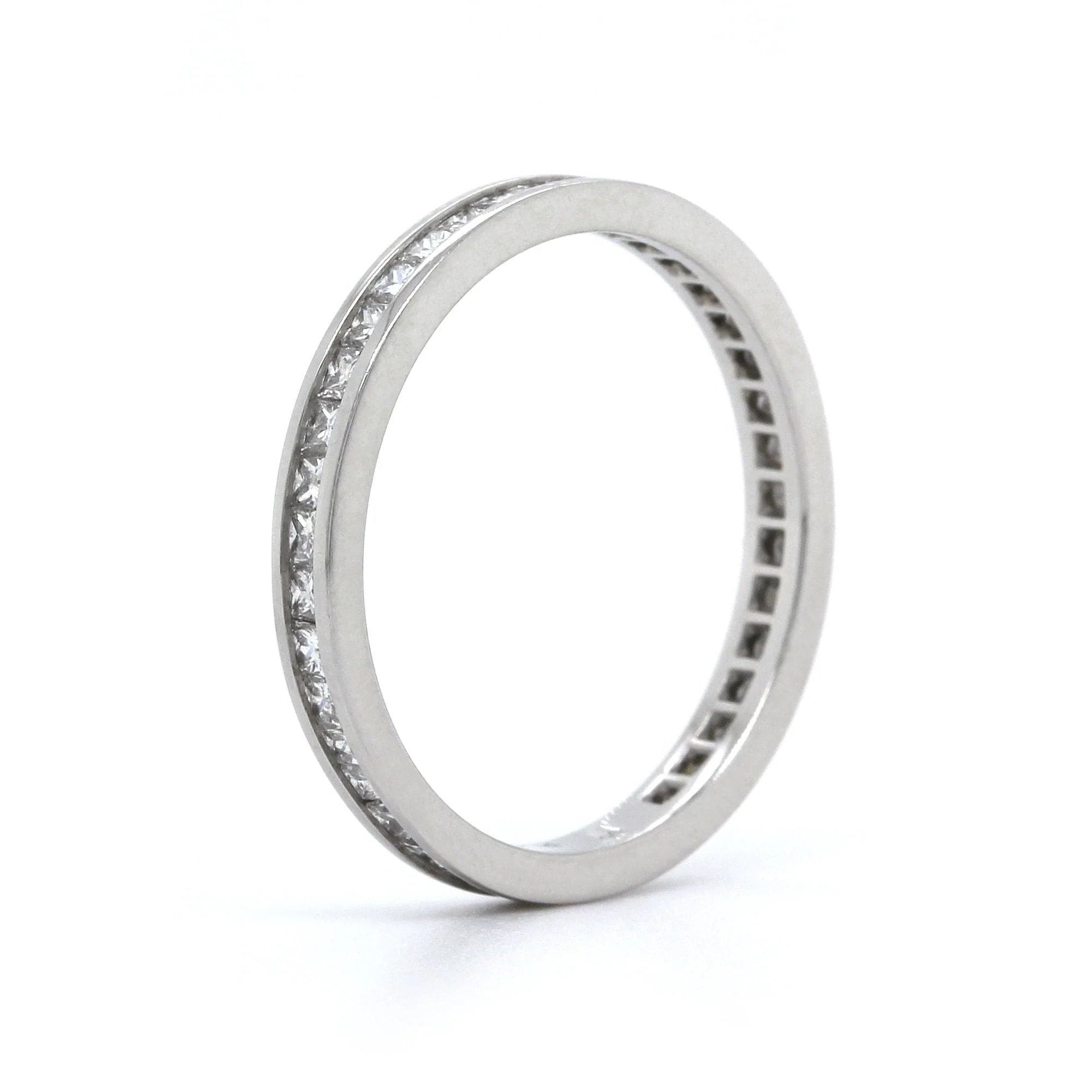 Platinum Channel Set Diamond Band - Image 2