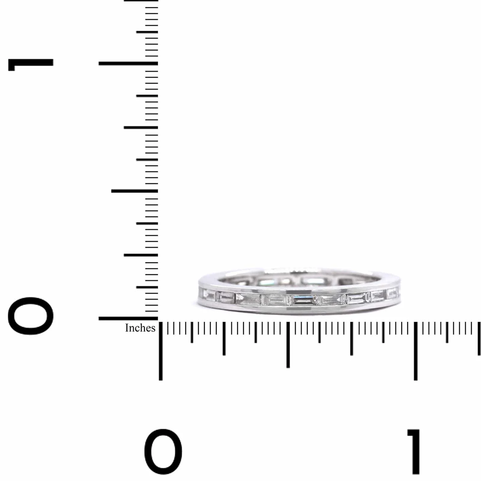 Platinum Channel Set Baguette Diamond Eternity Band - Image 3