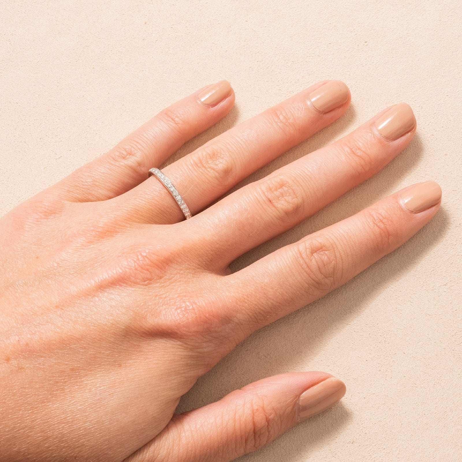 Platinum Channel Set Diamond Eternity Band - Image 2