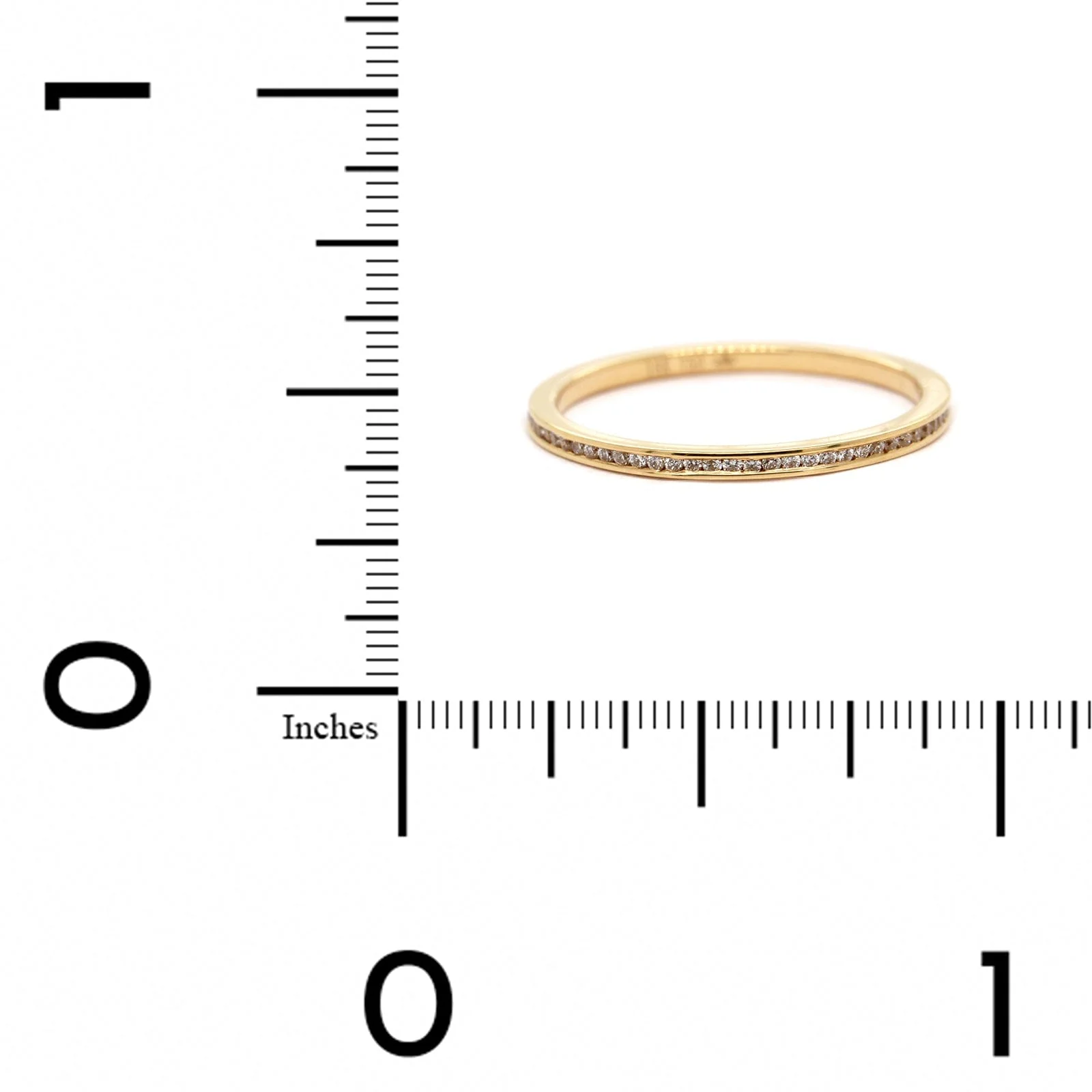 18K Rose Gold Channel Set Diamond Eternity Band - Image 4
