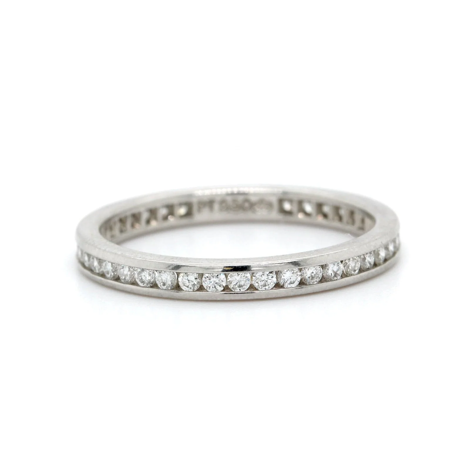 Platinum Channel Set Round Diamond Eternity Band - Image 5