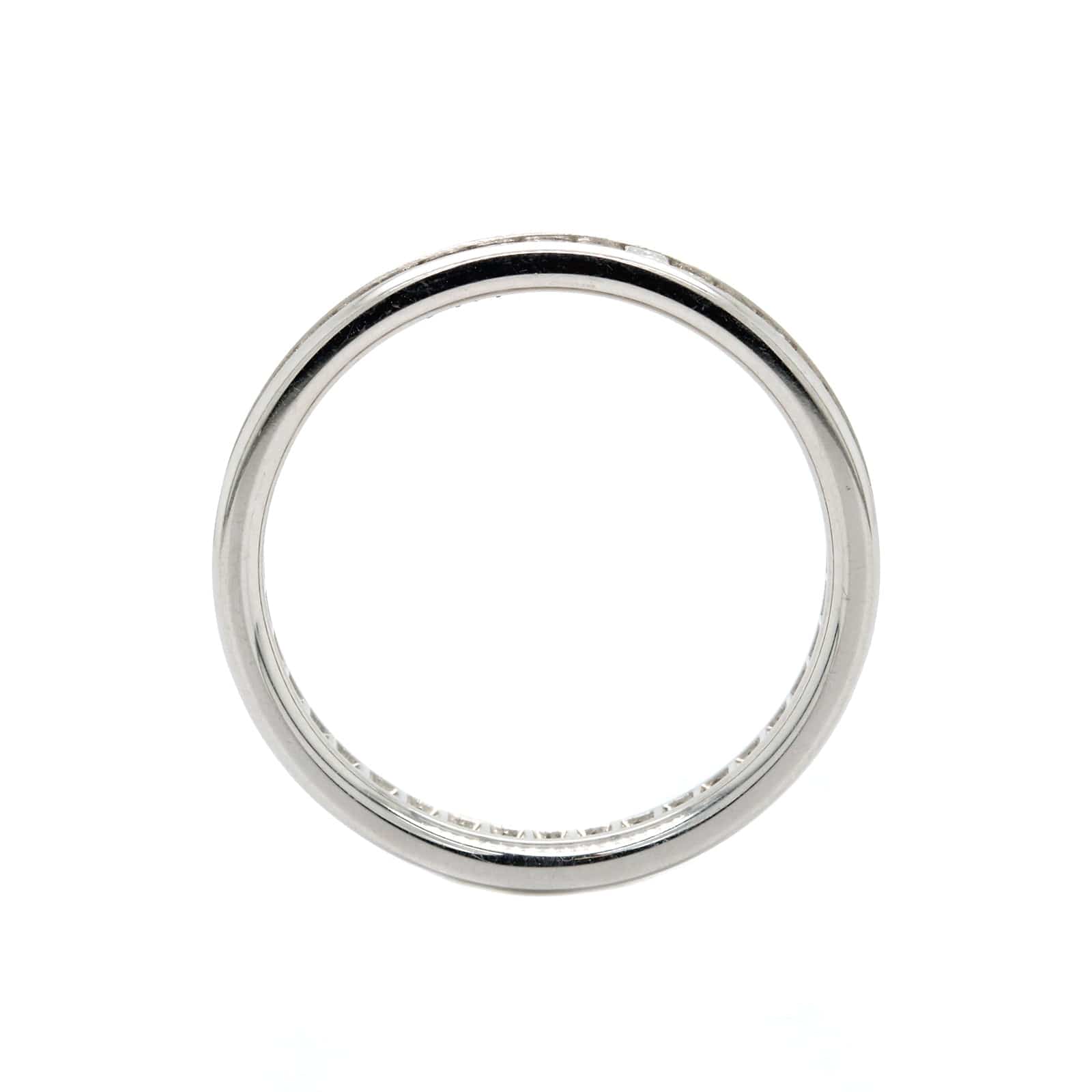 Platinum Channel Set Princess Cut Diamond Eternity Band - Image 3