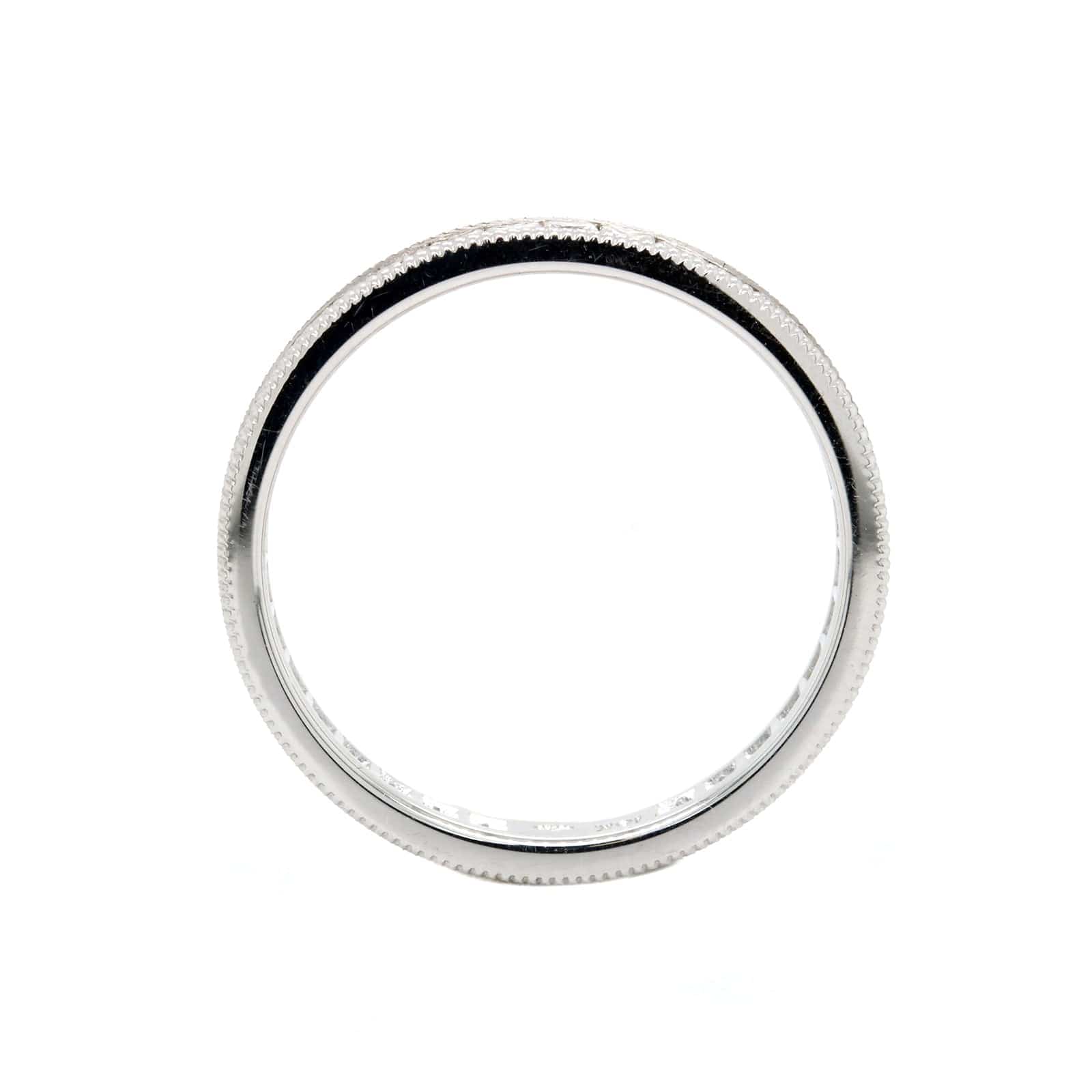 18K White Gold Channel Set Princess Cut Diamond Eternity Band - Image 3