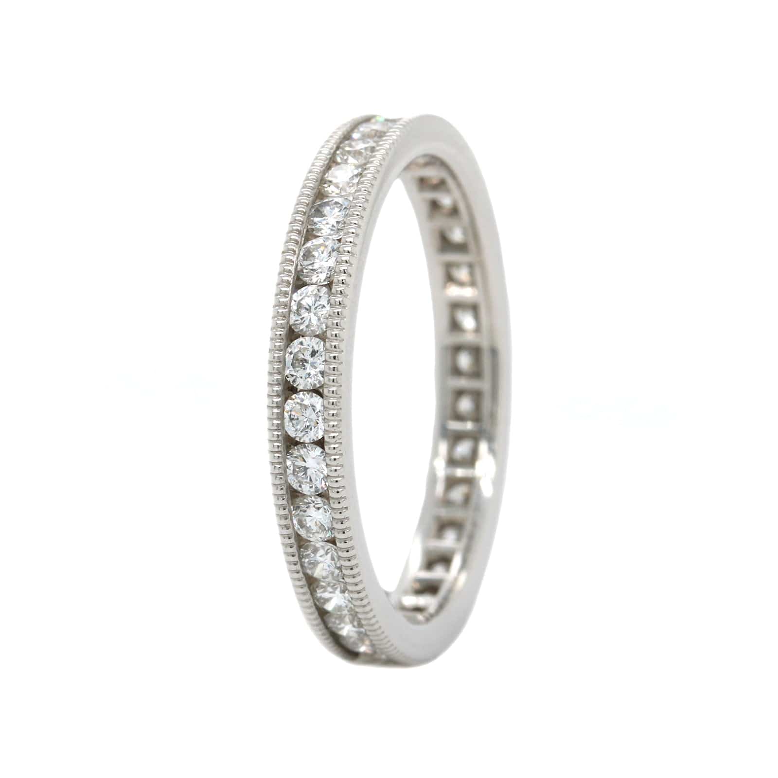 Platinum Channel Set Round Diamond Eternity Band - Image 2