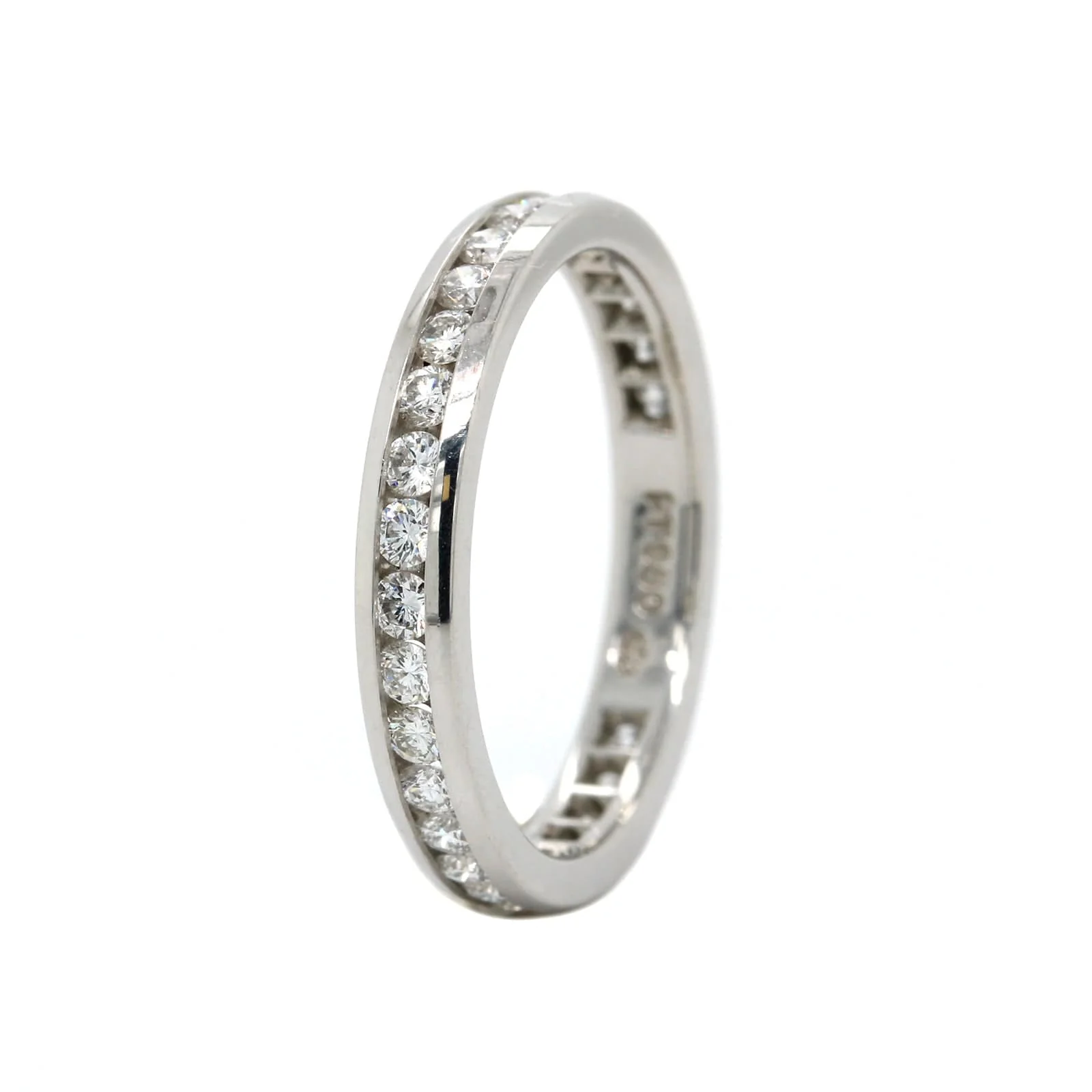 Platinum Channel Set Round Diamond Eternity Band - Image 2
