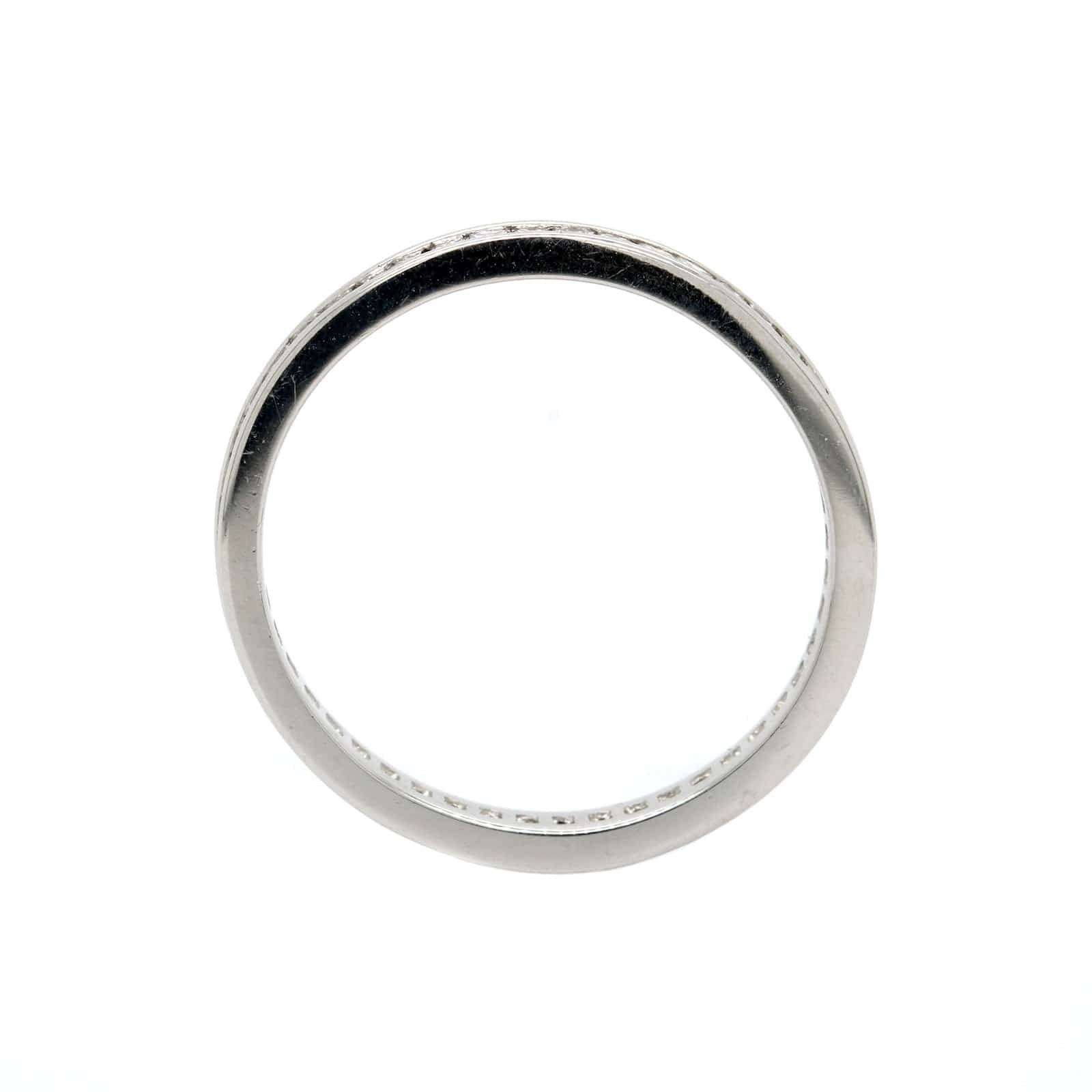 Platinum Channel Set Princess Cut Diamond Eternity Band - Image 3