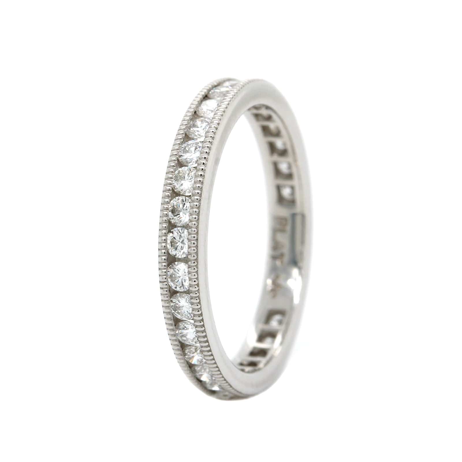 Platinum Channel Set Diamond Eternity Band - Image 2
