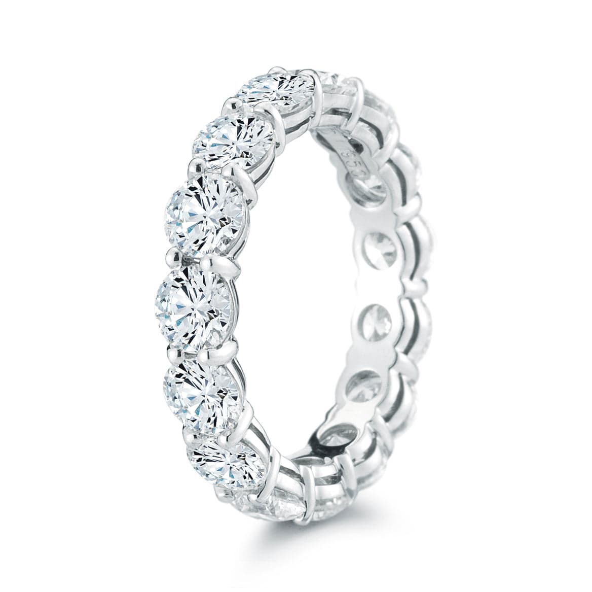 Platinum Shared Prong Diamond Eternity Band - Image 3