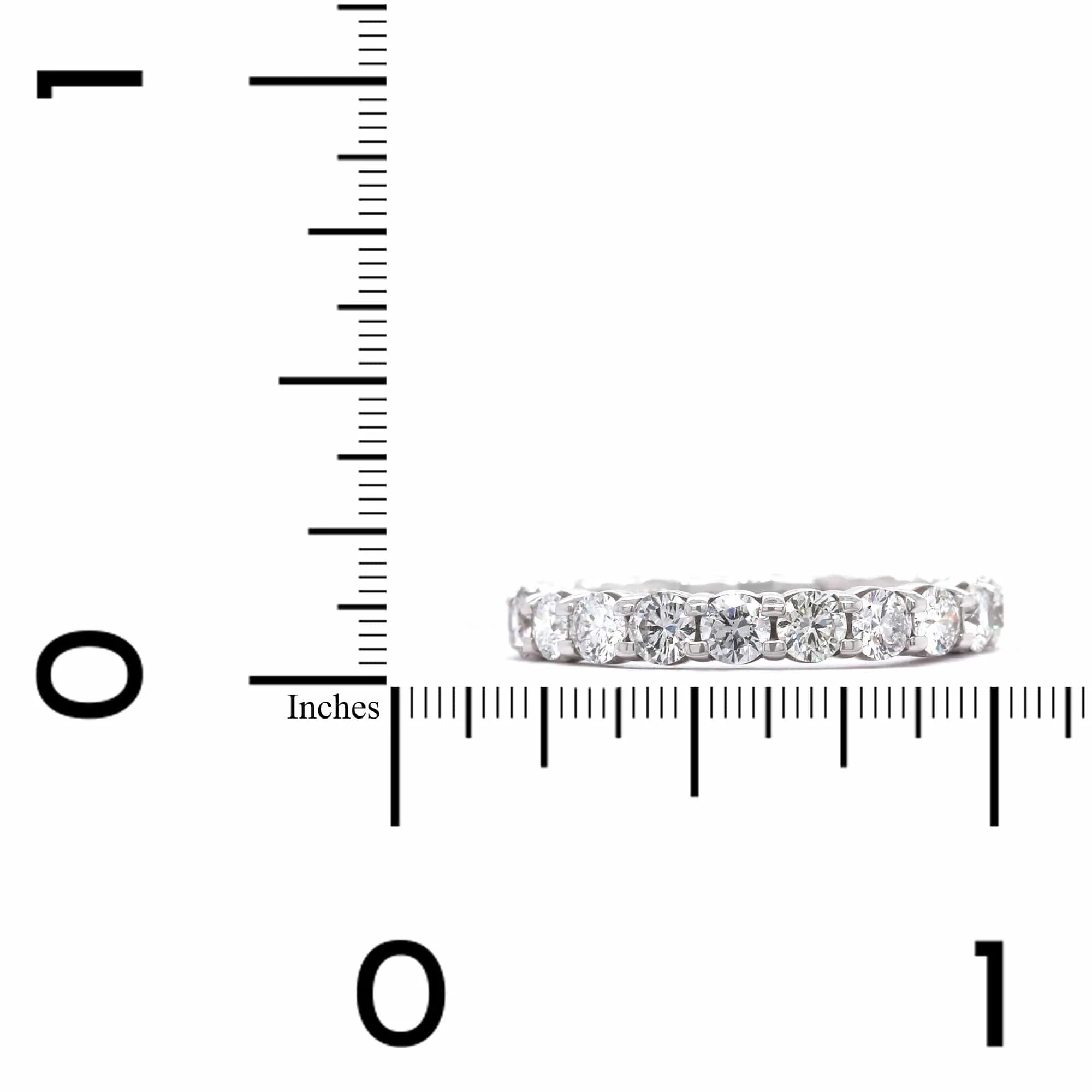 Platinum Shared Prong Eternity Diamond Band - Image 3