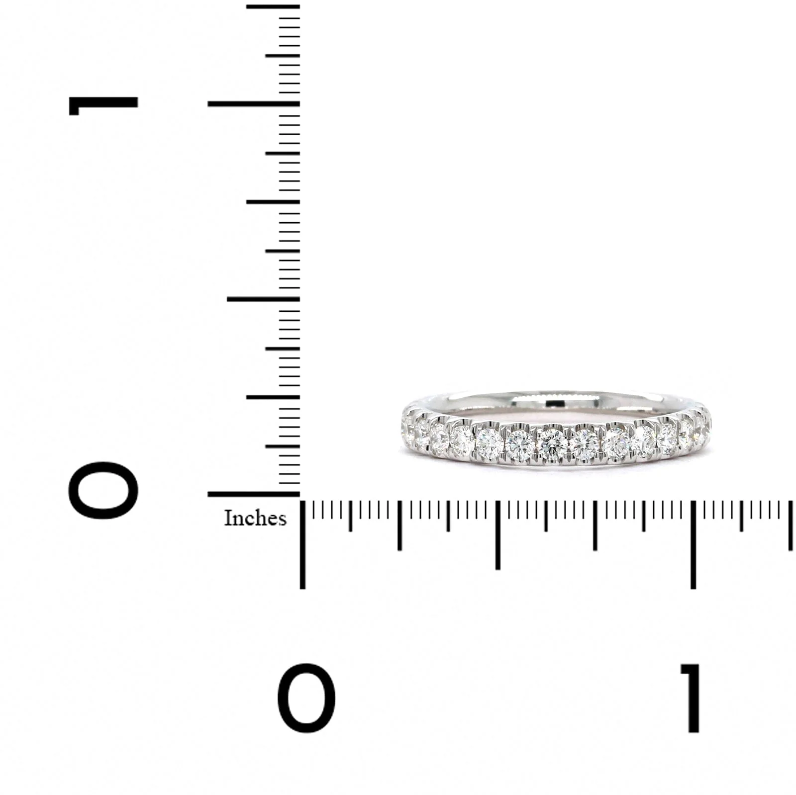18K White Gold Shared Prong Diamond Eternity Band - Image 3