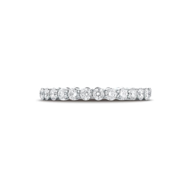 Platinum Shared Prong Diamond Eternity Band