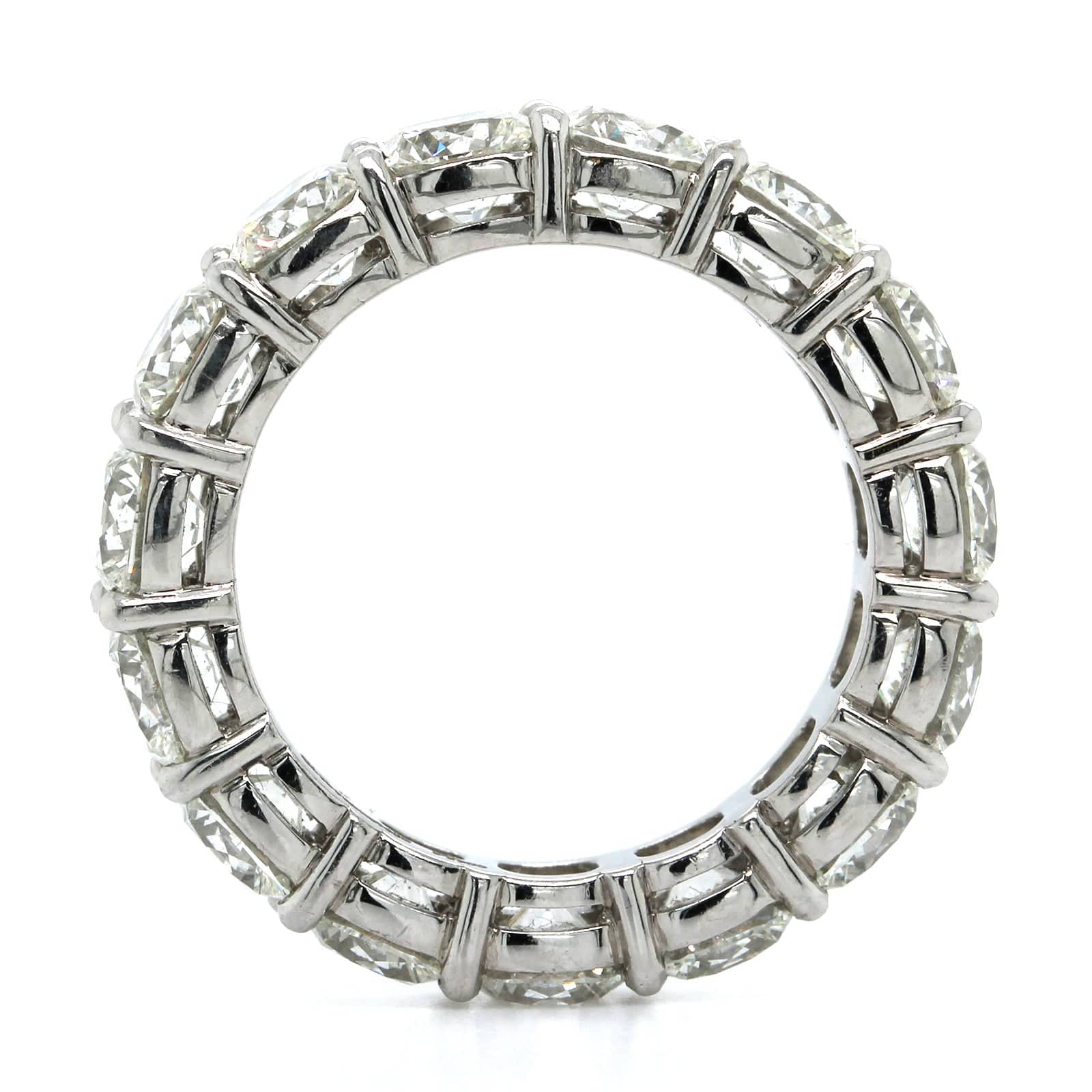 Platinum Shared Prong Cushion Cut Diamond Eternity Band - Image 3